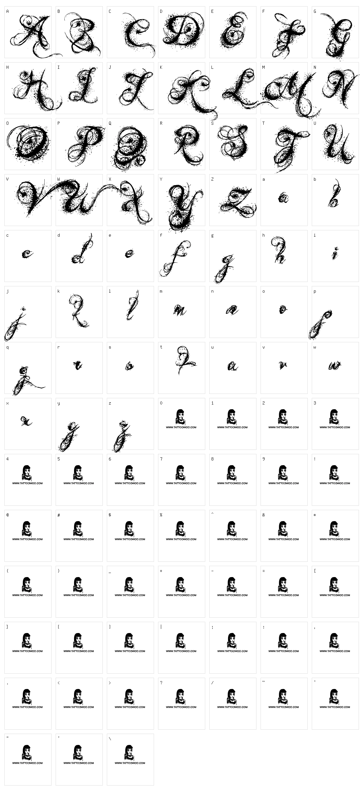 Angels Message Character Set