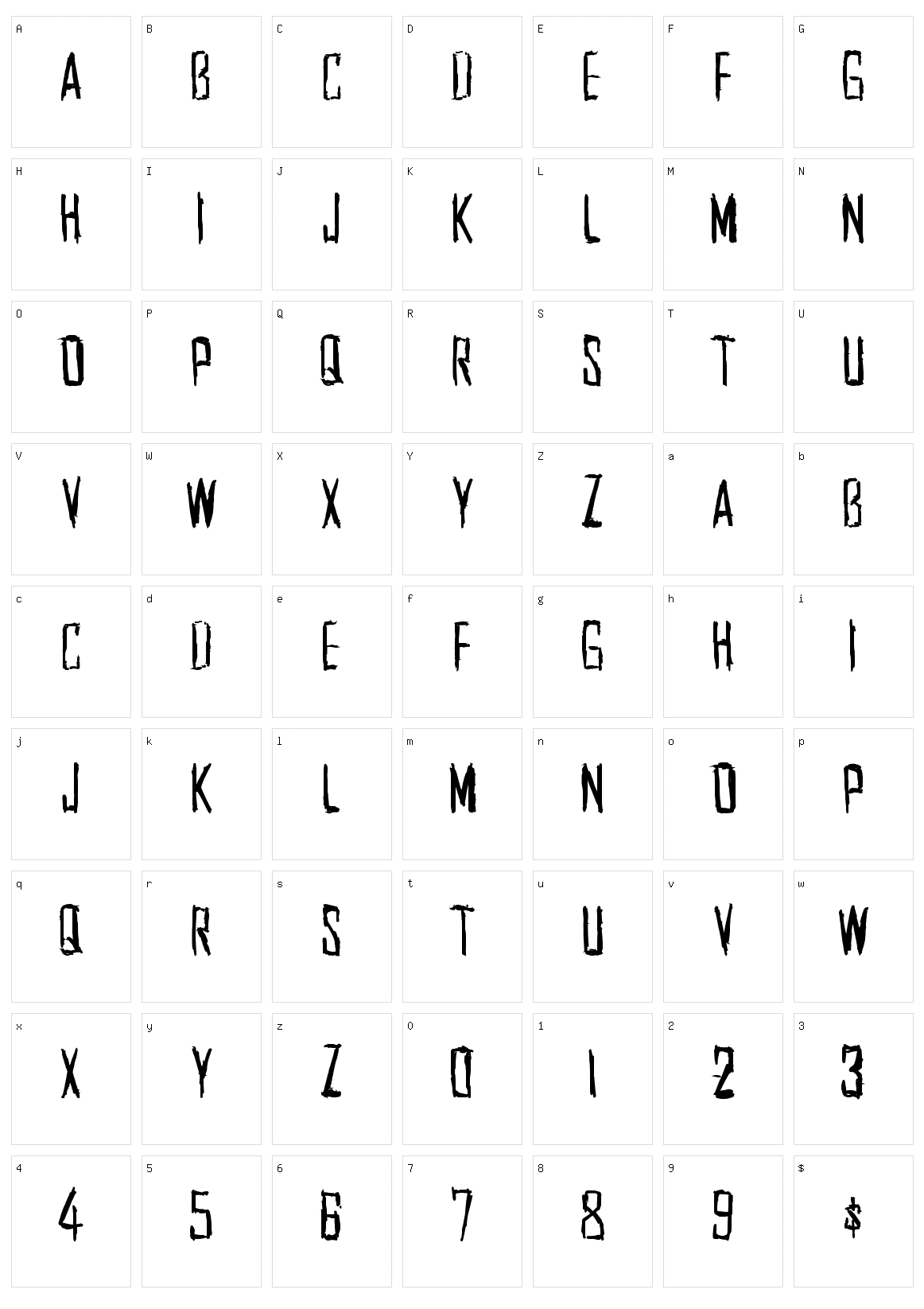South West Character Set