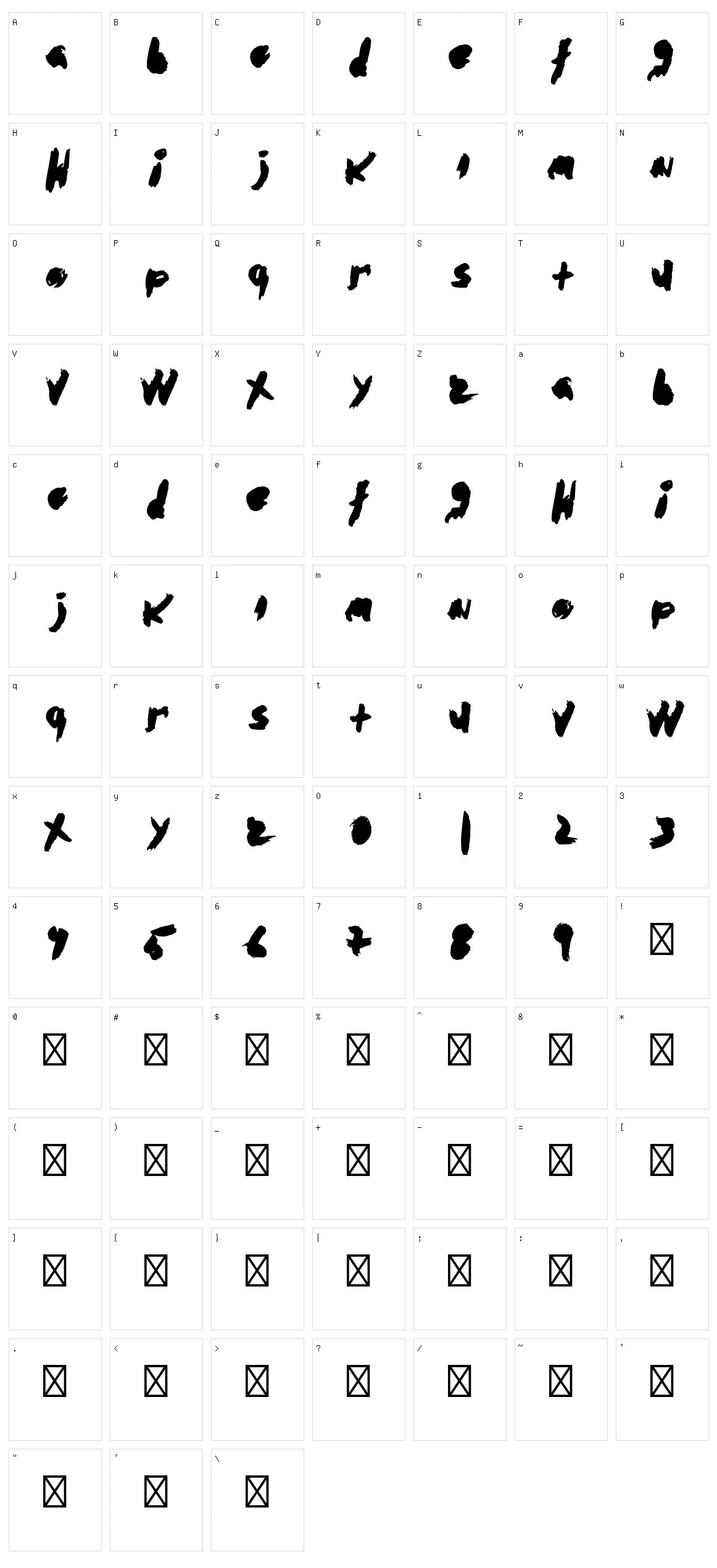 Abstracto Character Set