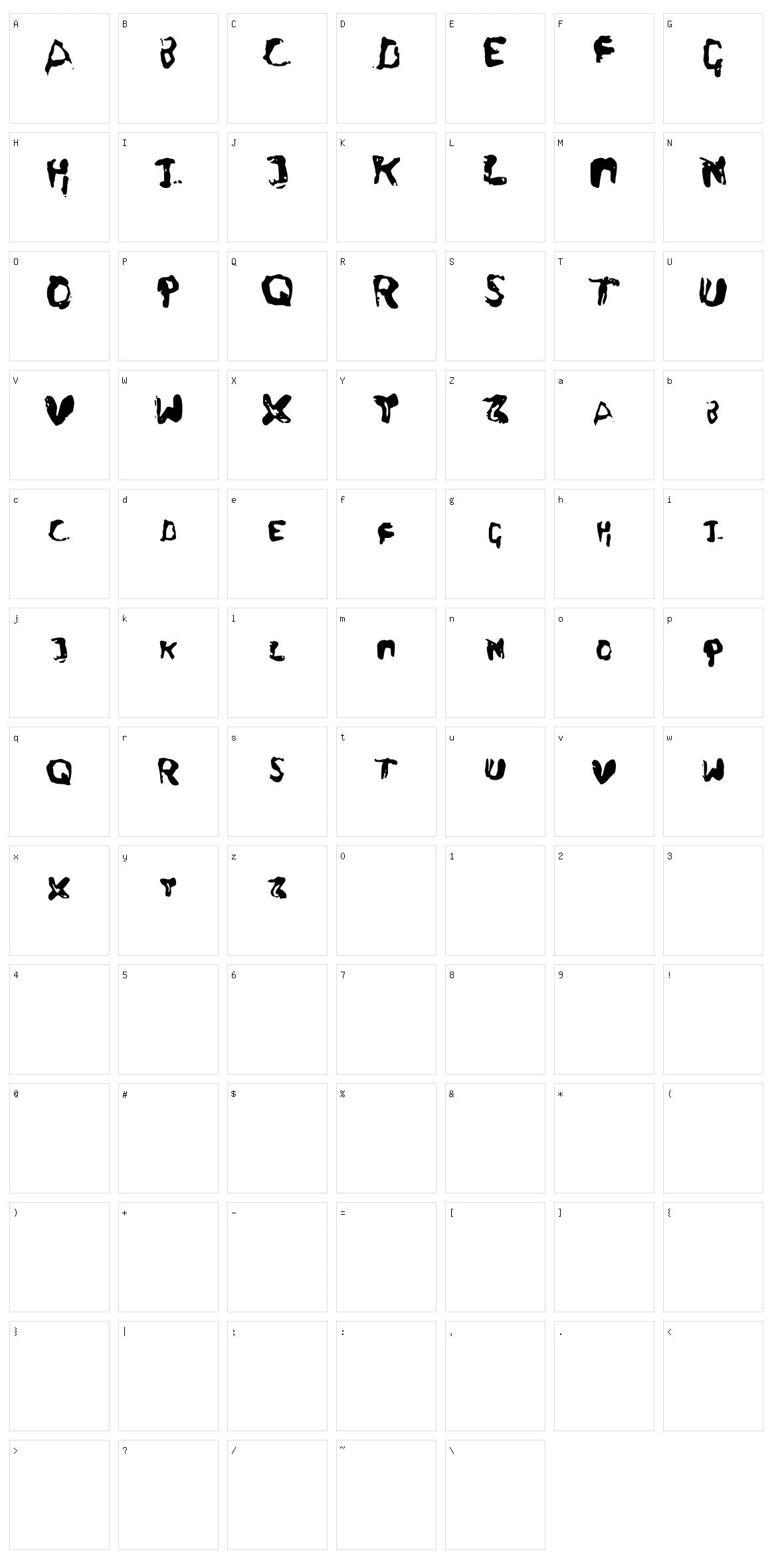 Fingers Character Set