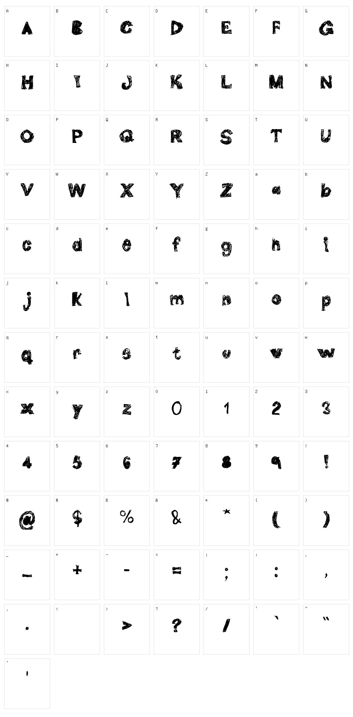 Double G Character Set