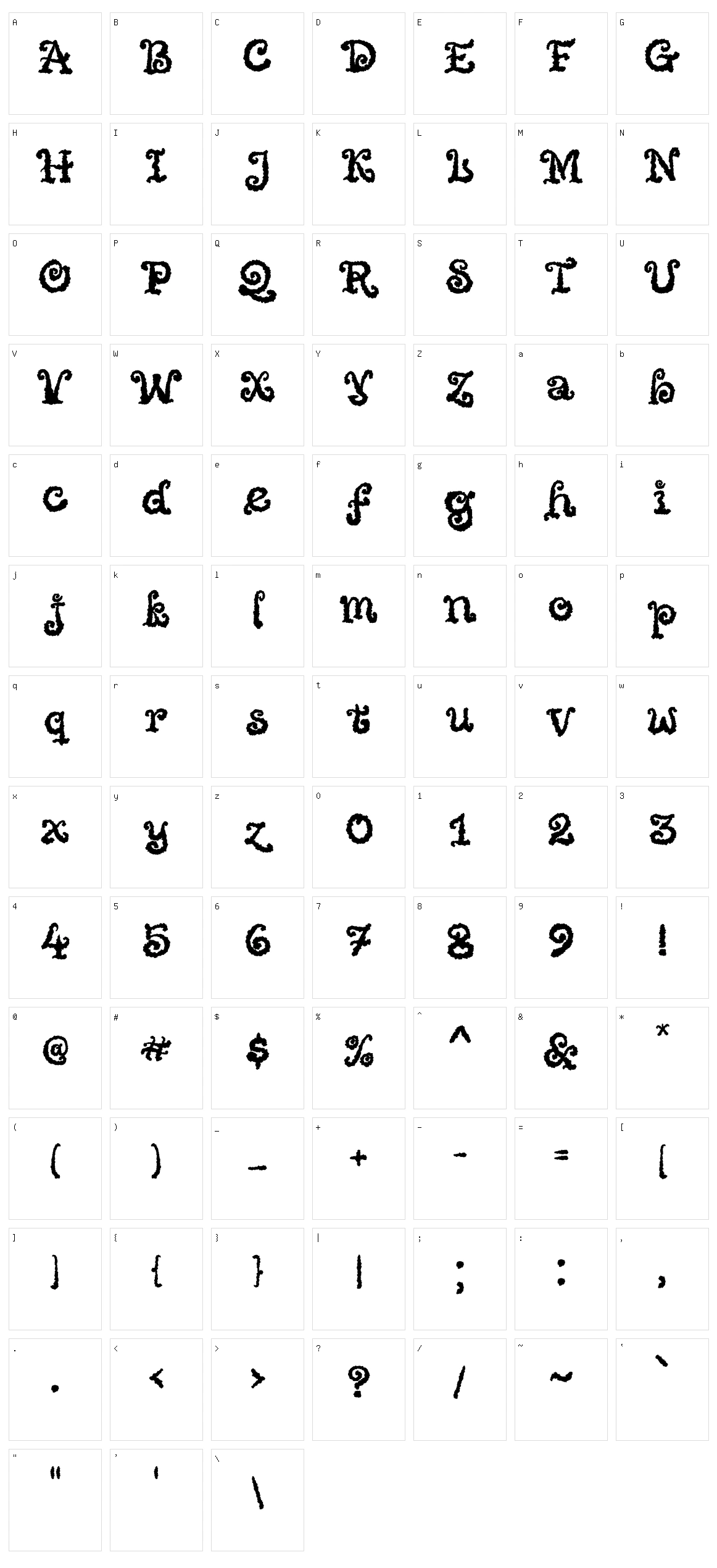 Quickly Magic Character Set