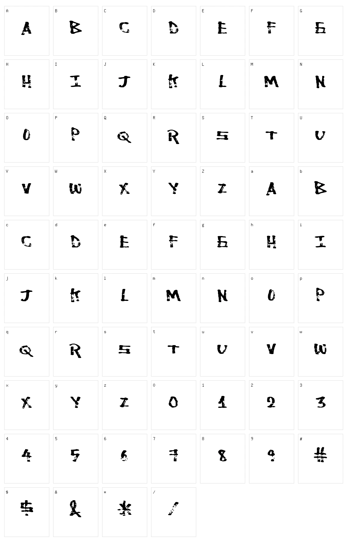Marquez Character Set