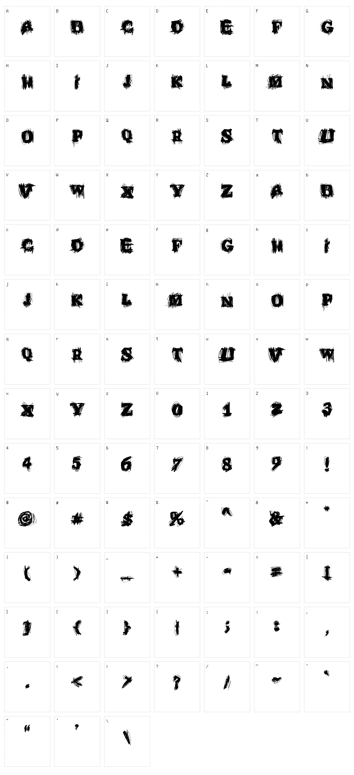 Emperador Oscuro Character Set