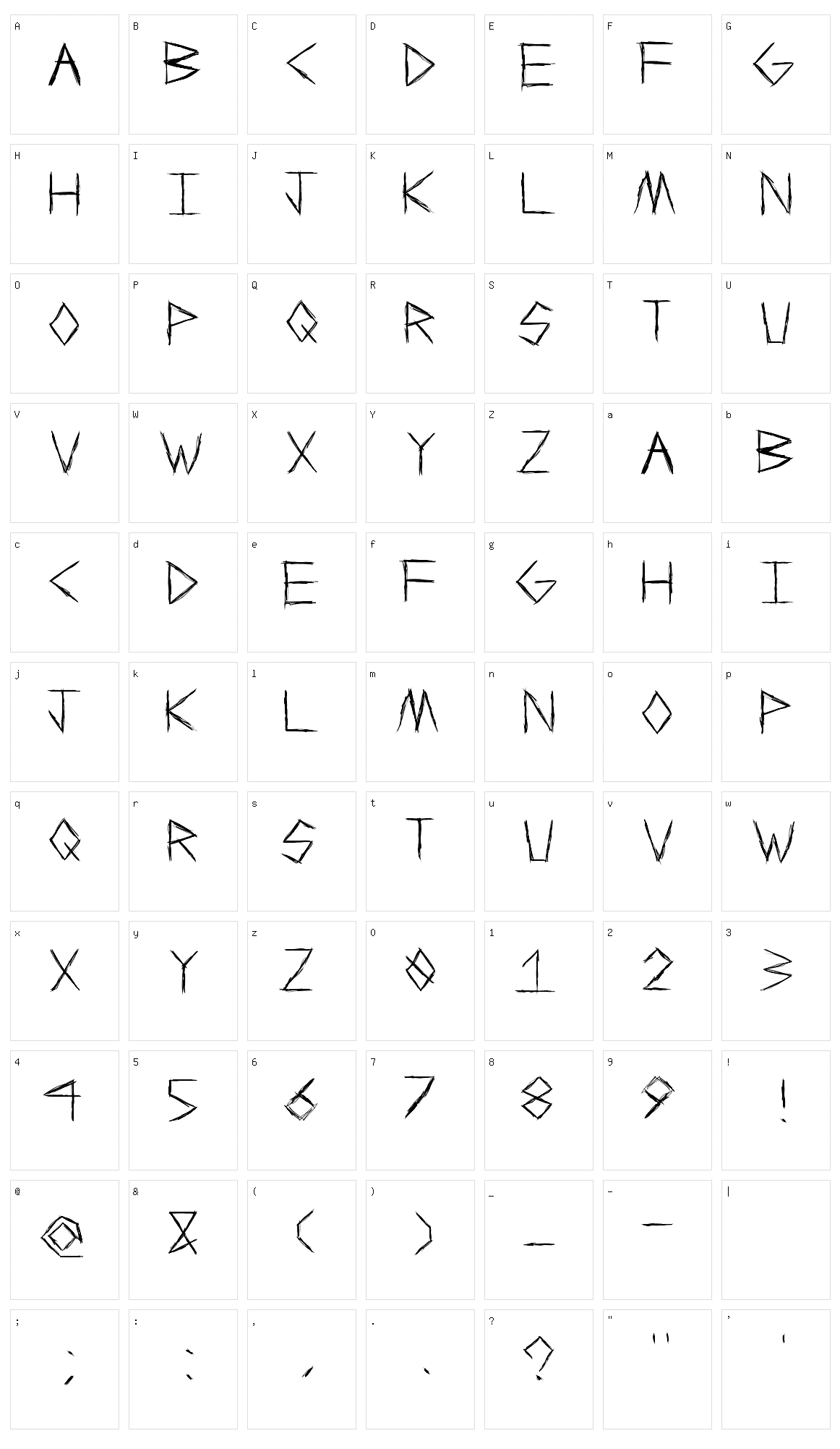 Jrudge Character Set