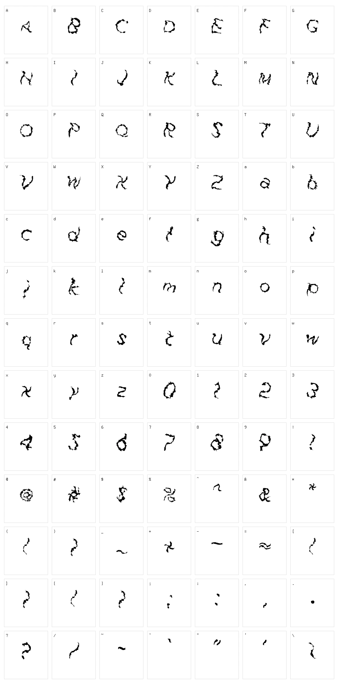 Fuzzface Character Set