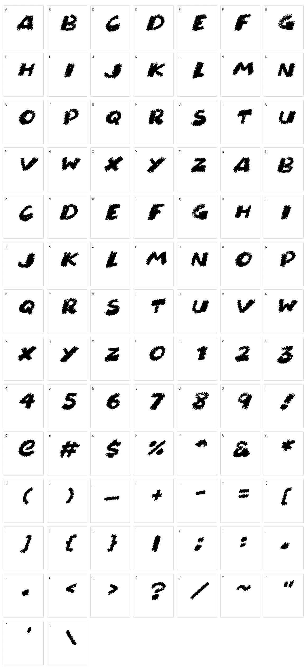 Chunky Chalk Character Set