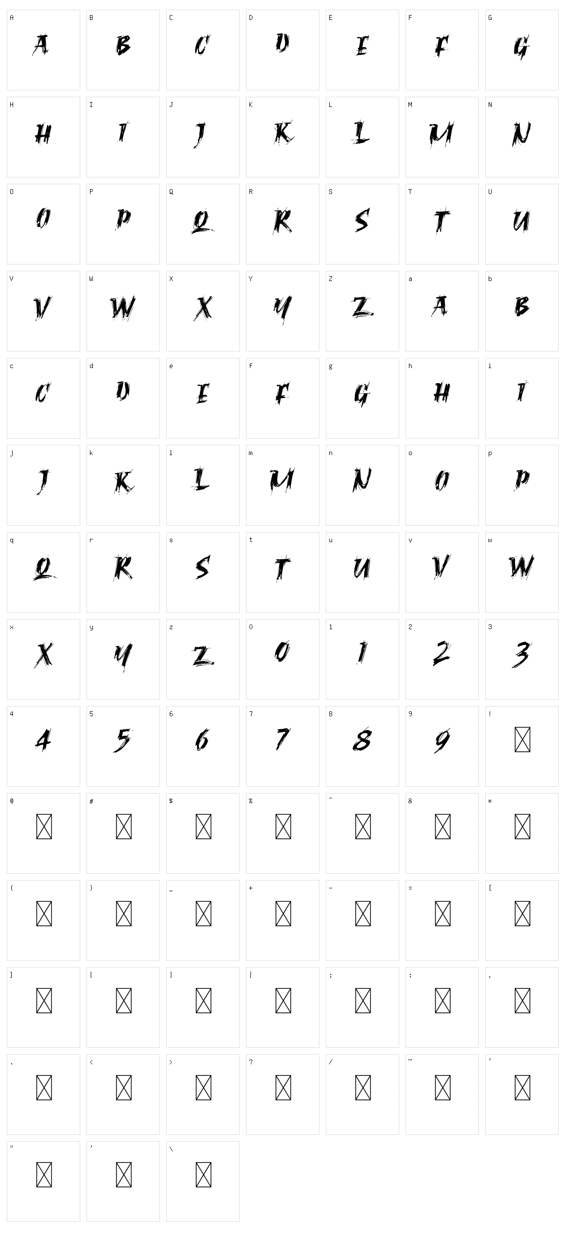 Ragnar Brush Character Set