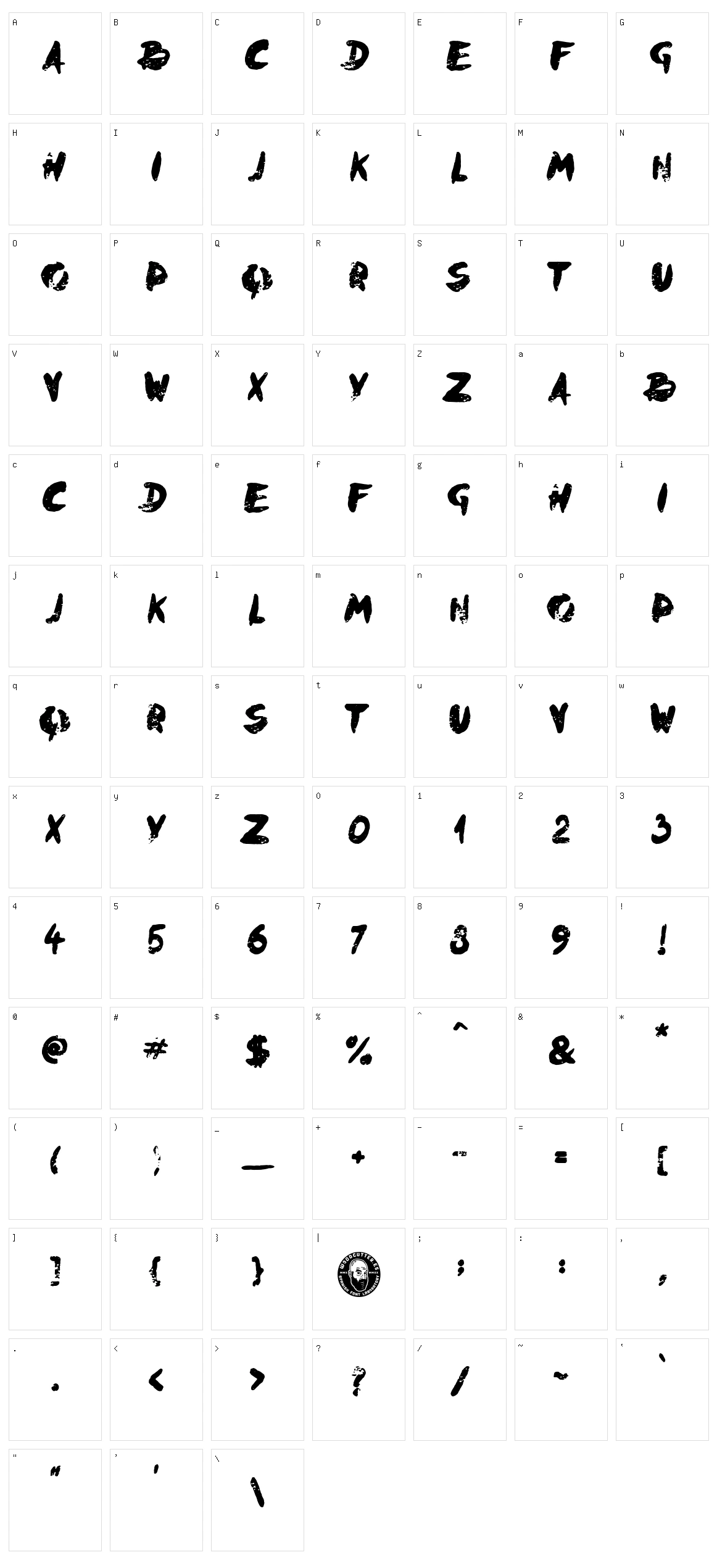 Oscuro Club Character Set