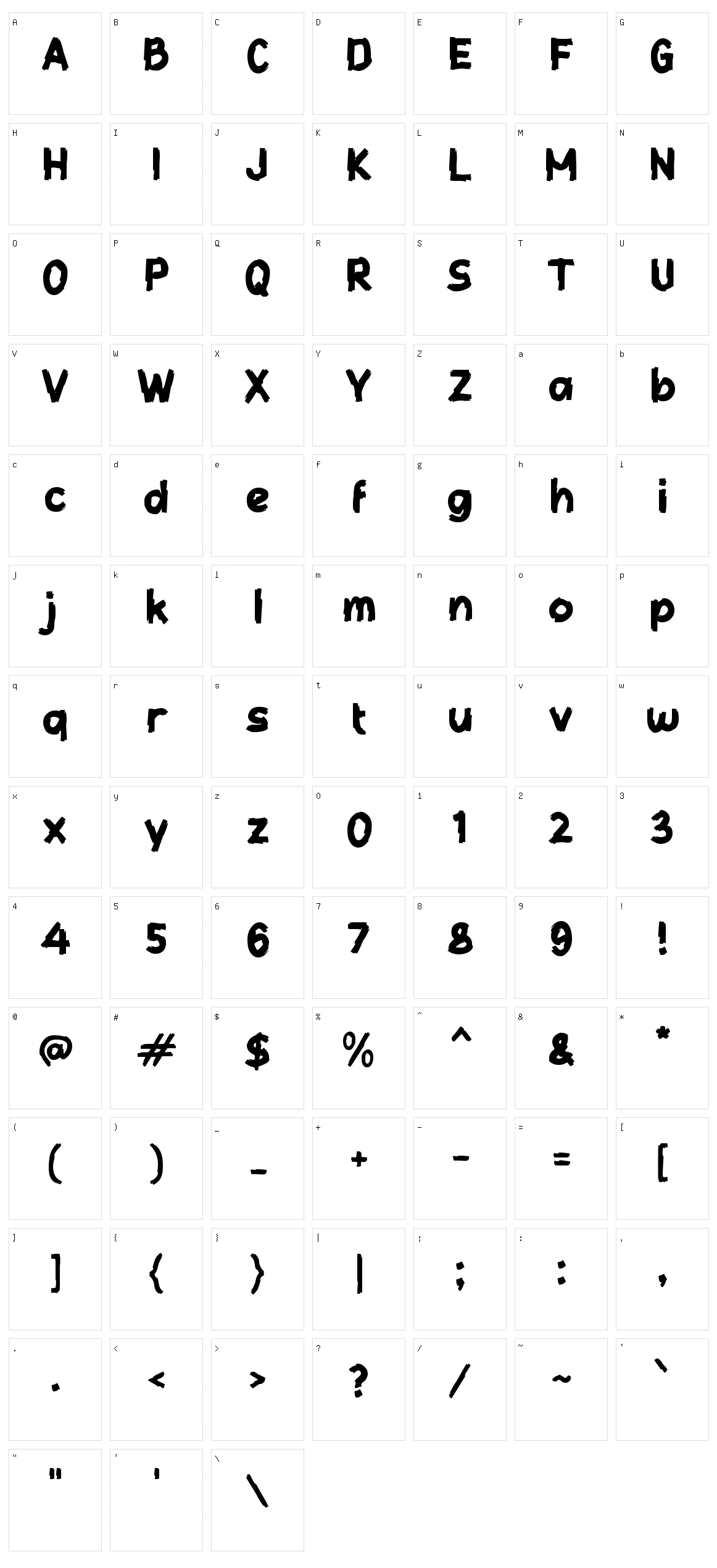 c Cravone Character Set