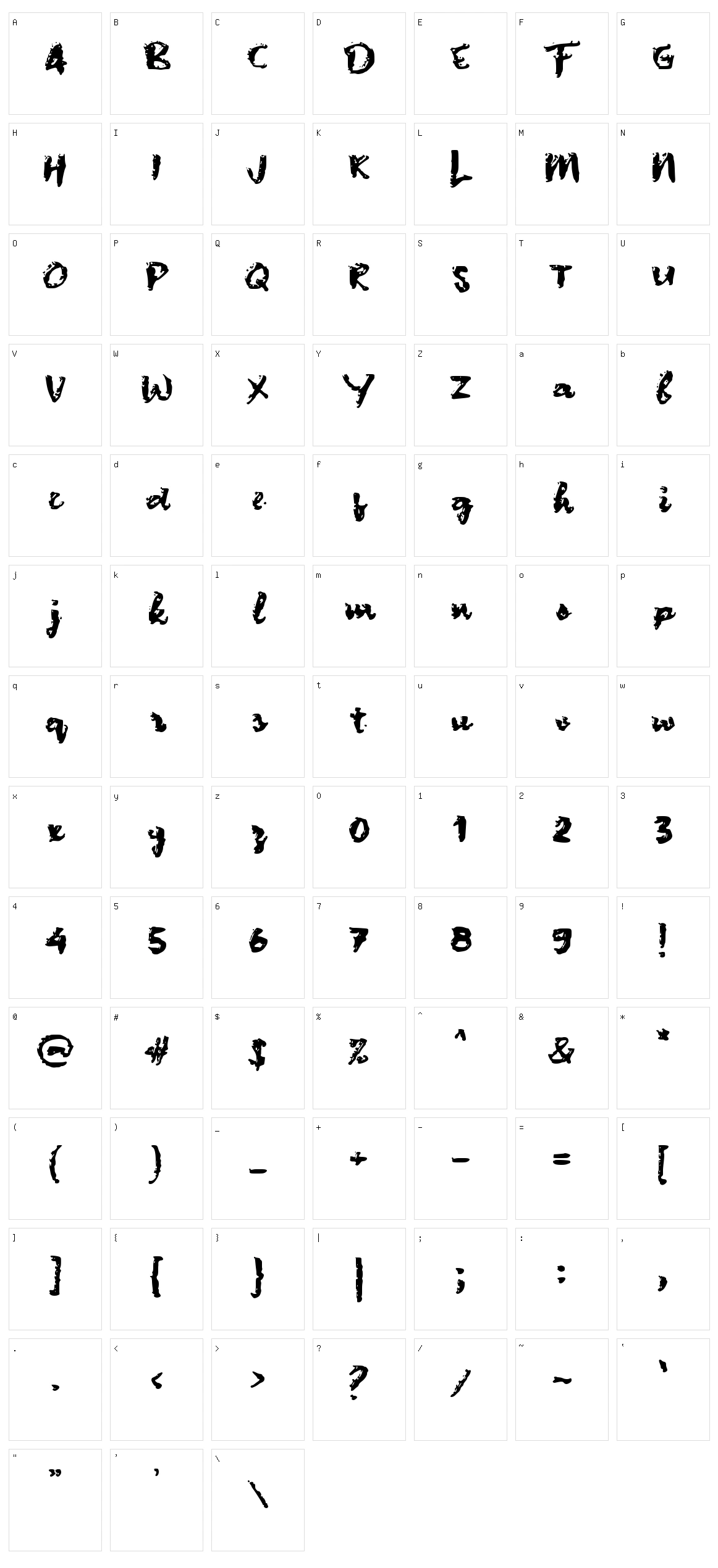 c Celery Character Set