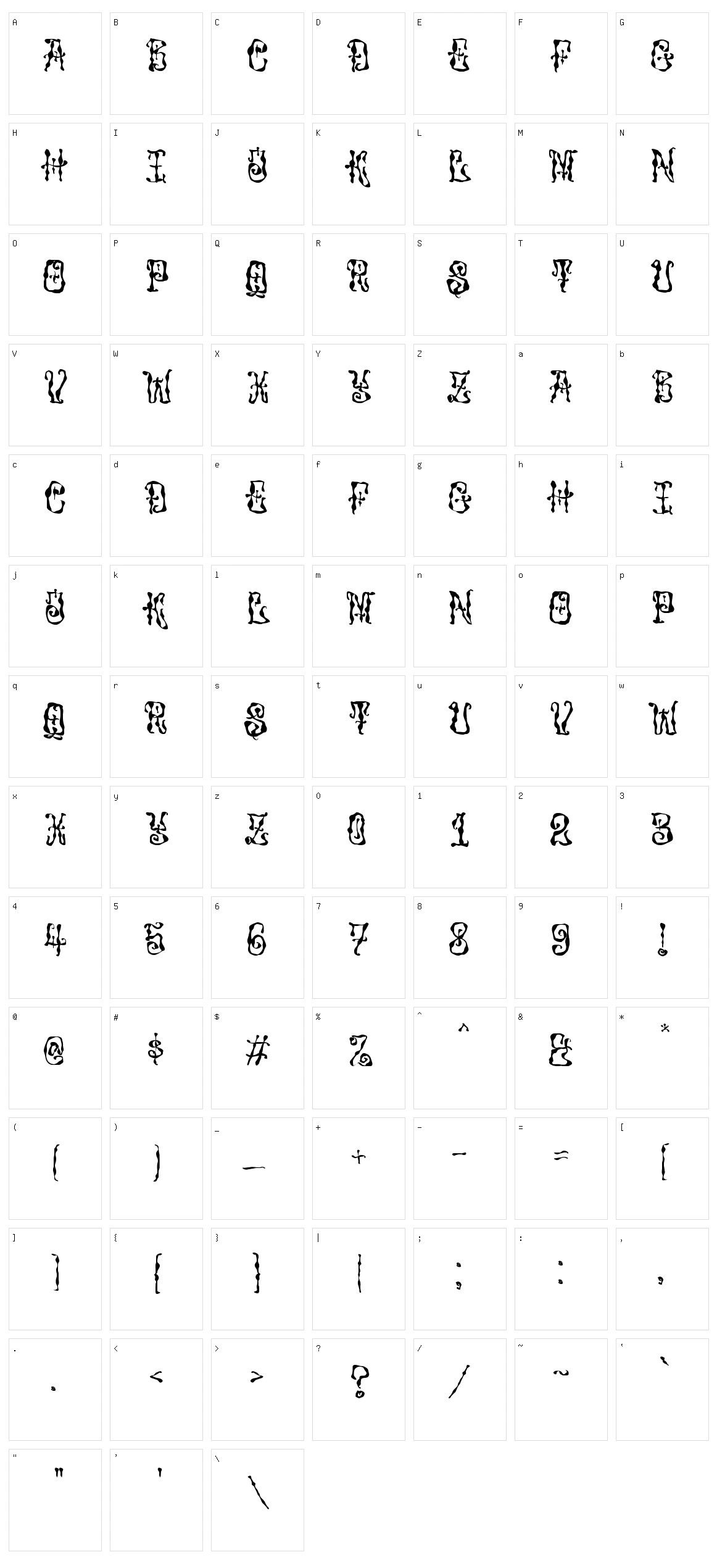 Oldest Graves Character Set