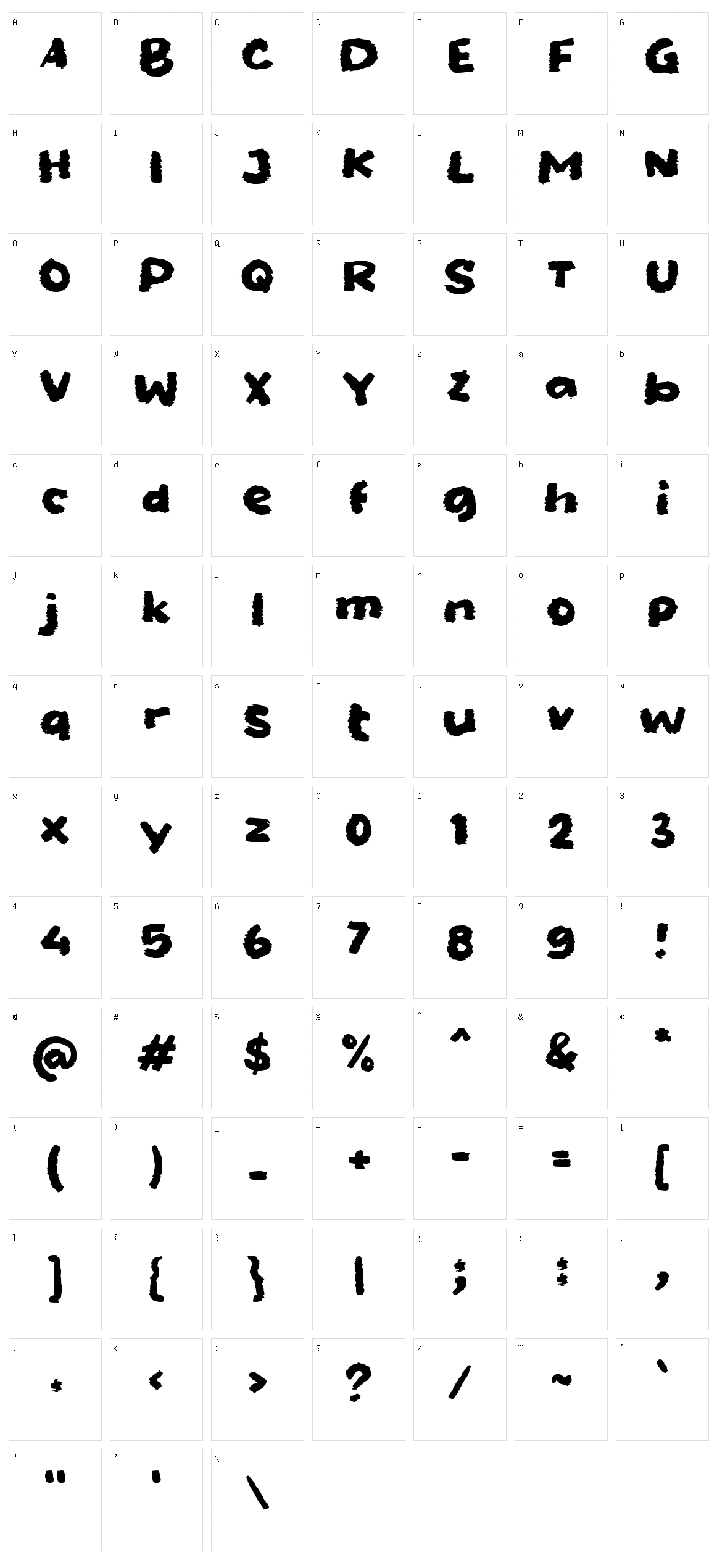 d Damen Character Set