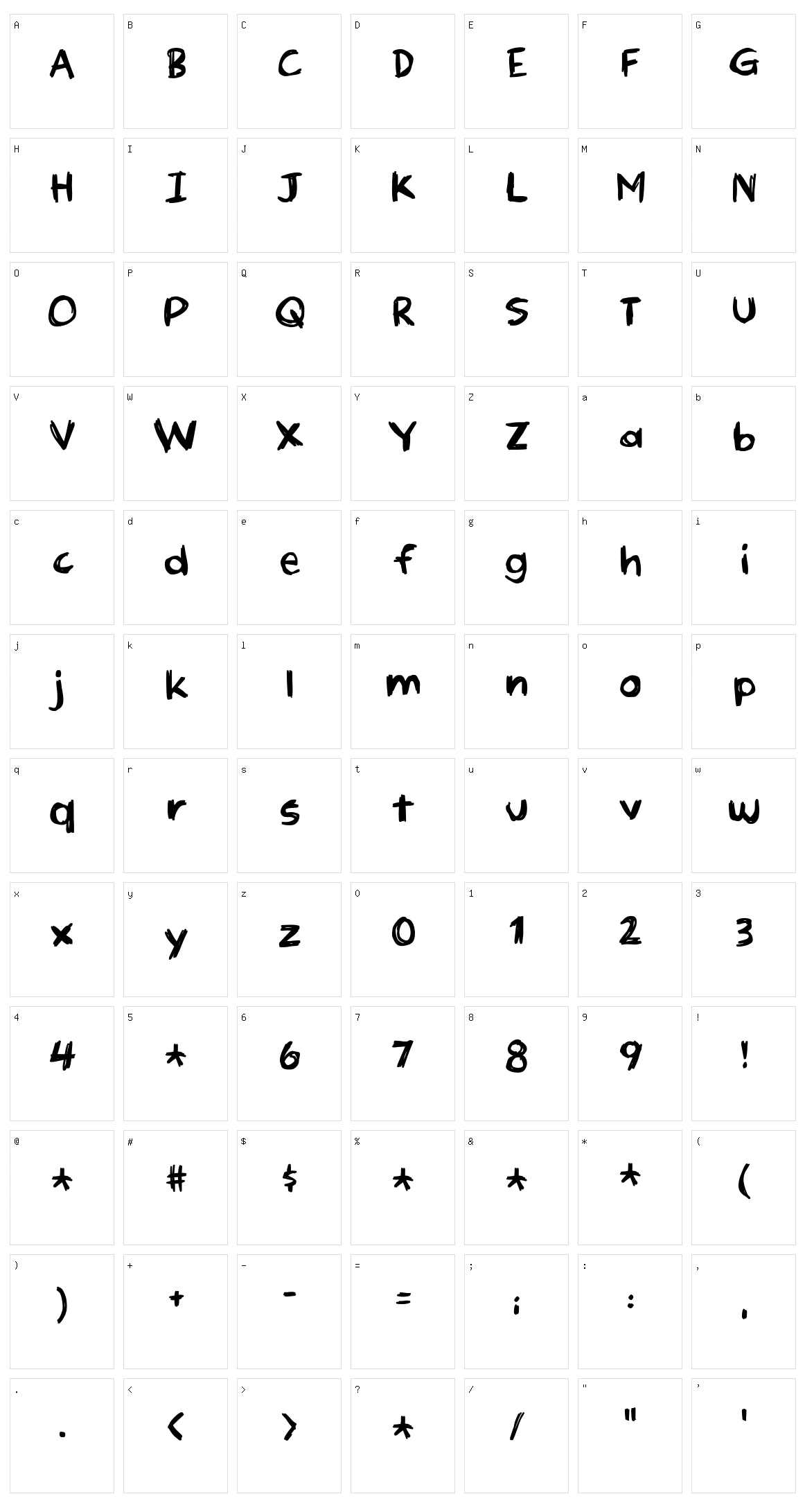 Loppemarked 3 Character Set