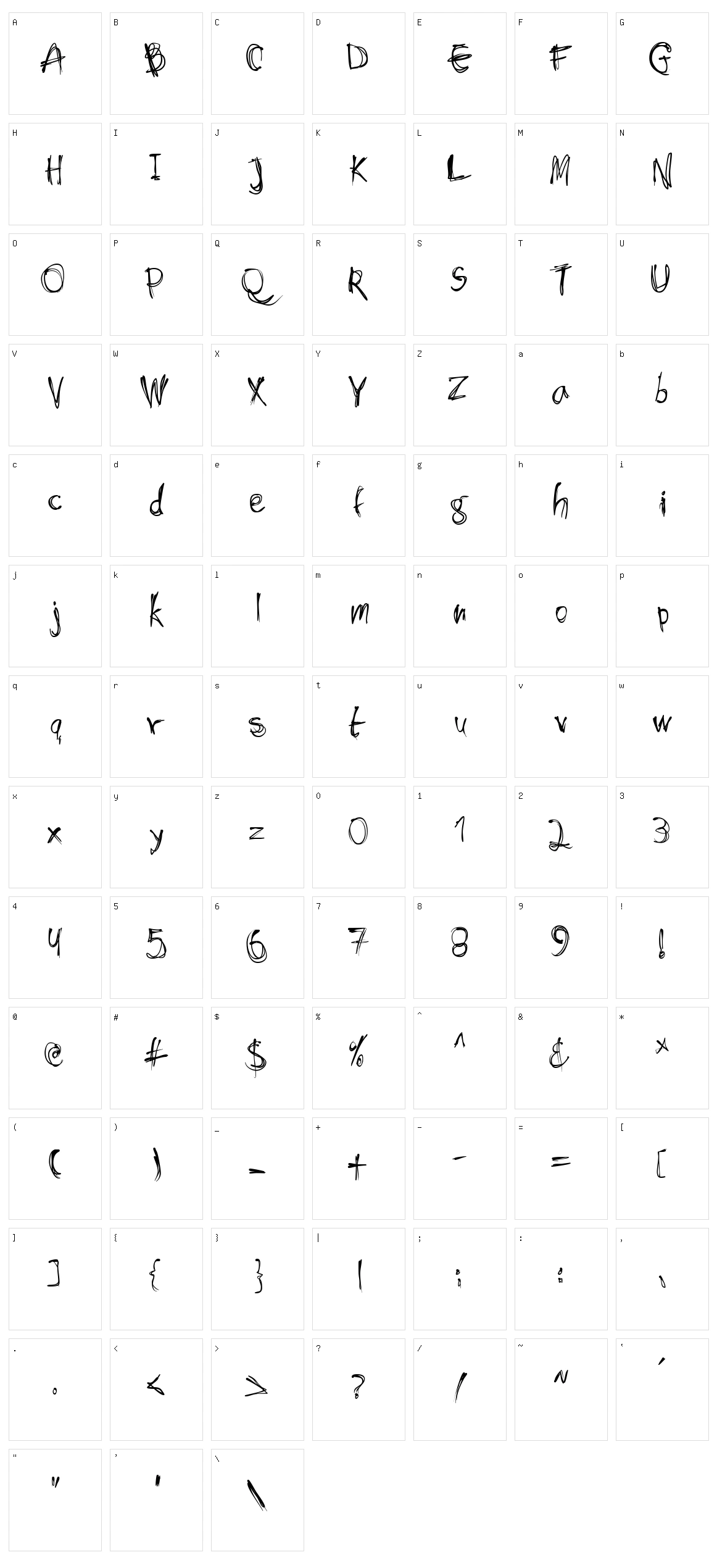 Shockheaded Character Set
