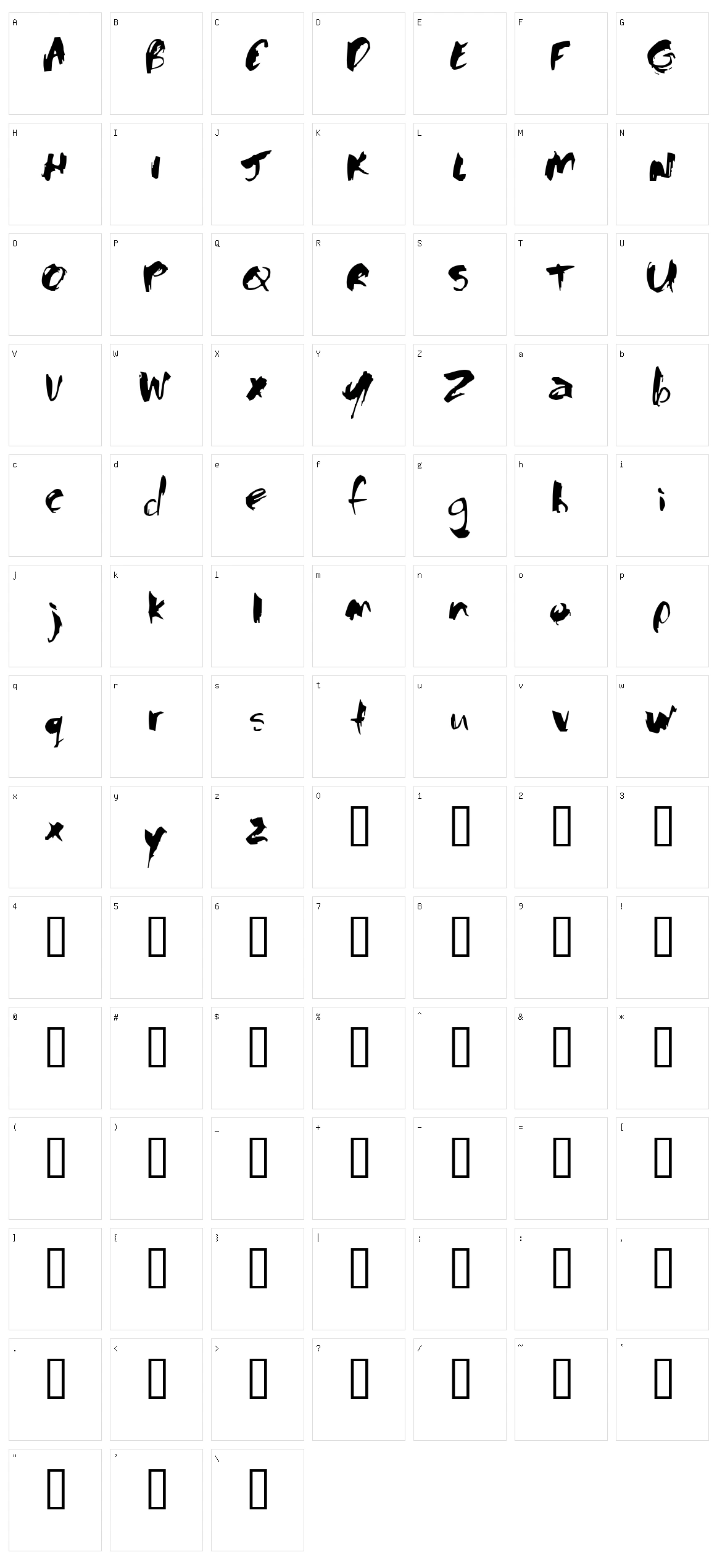 Baloney Character Set