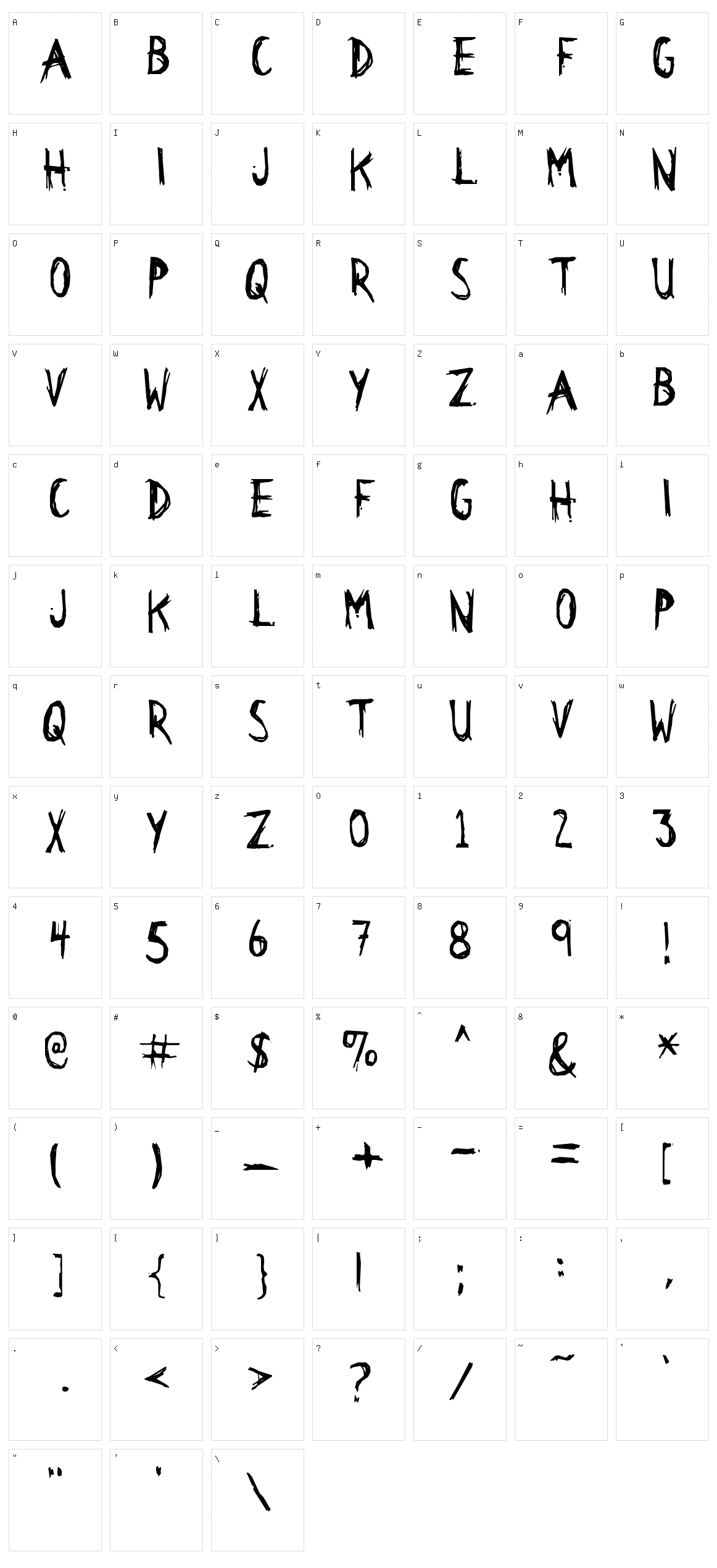 Citizen Dick Character Set