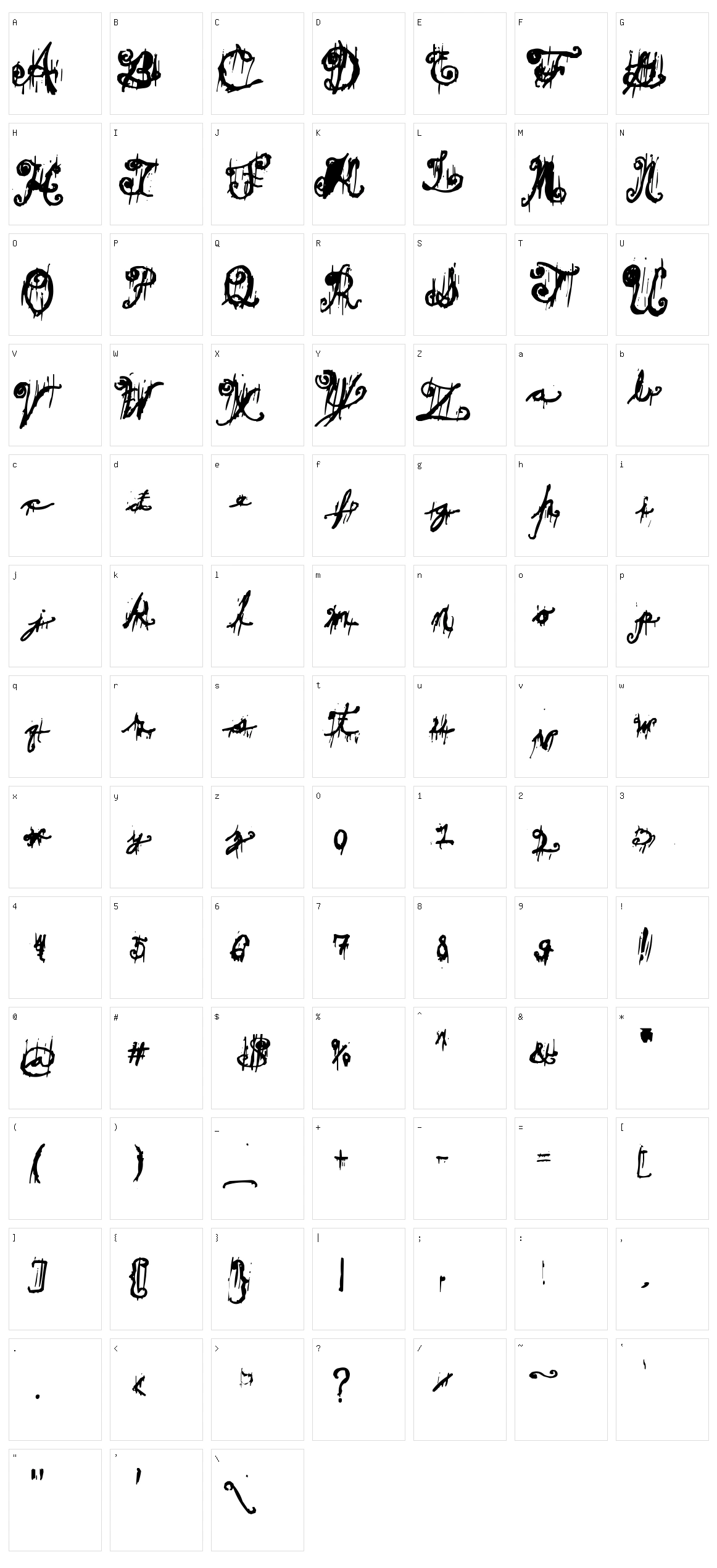 Dark Theater Character Set