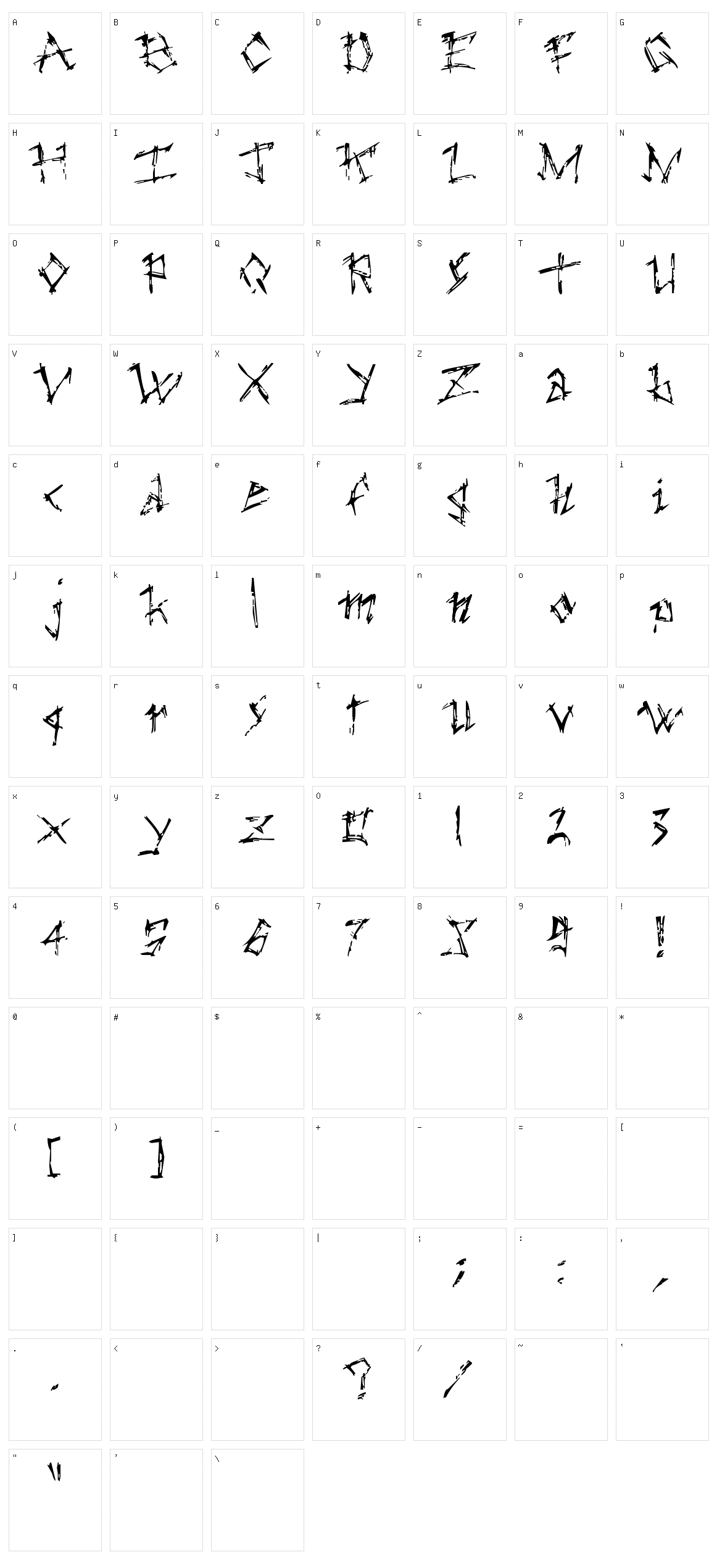 The Dark Ages Character Set
