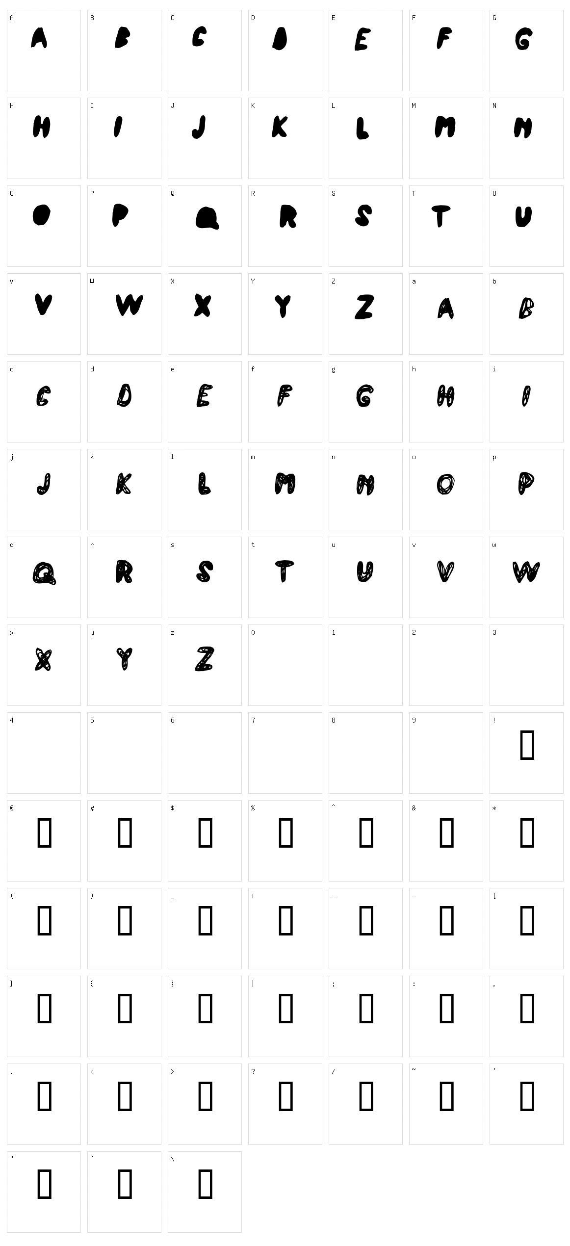 Atchy Character Set