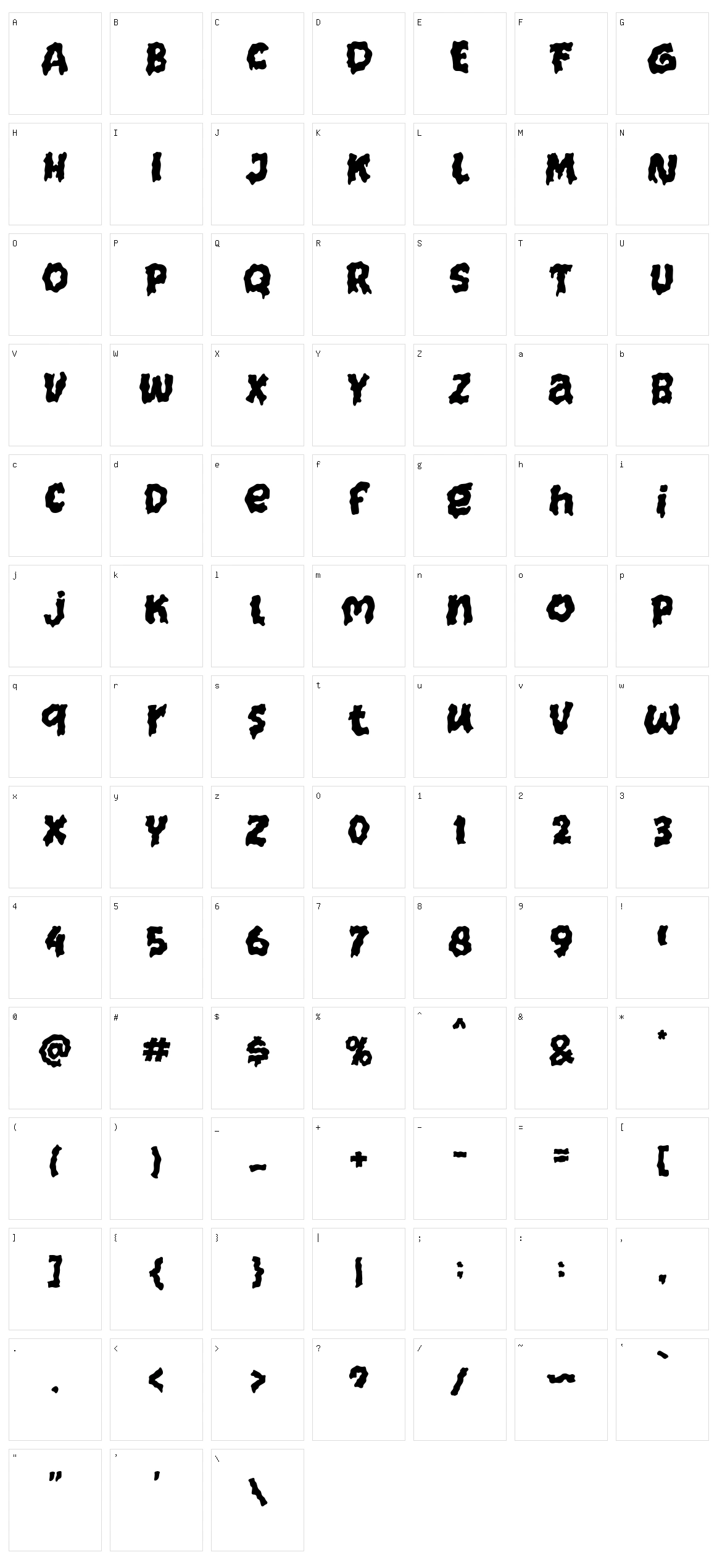 Moon Raze Character Set