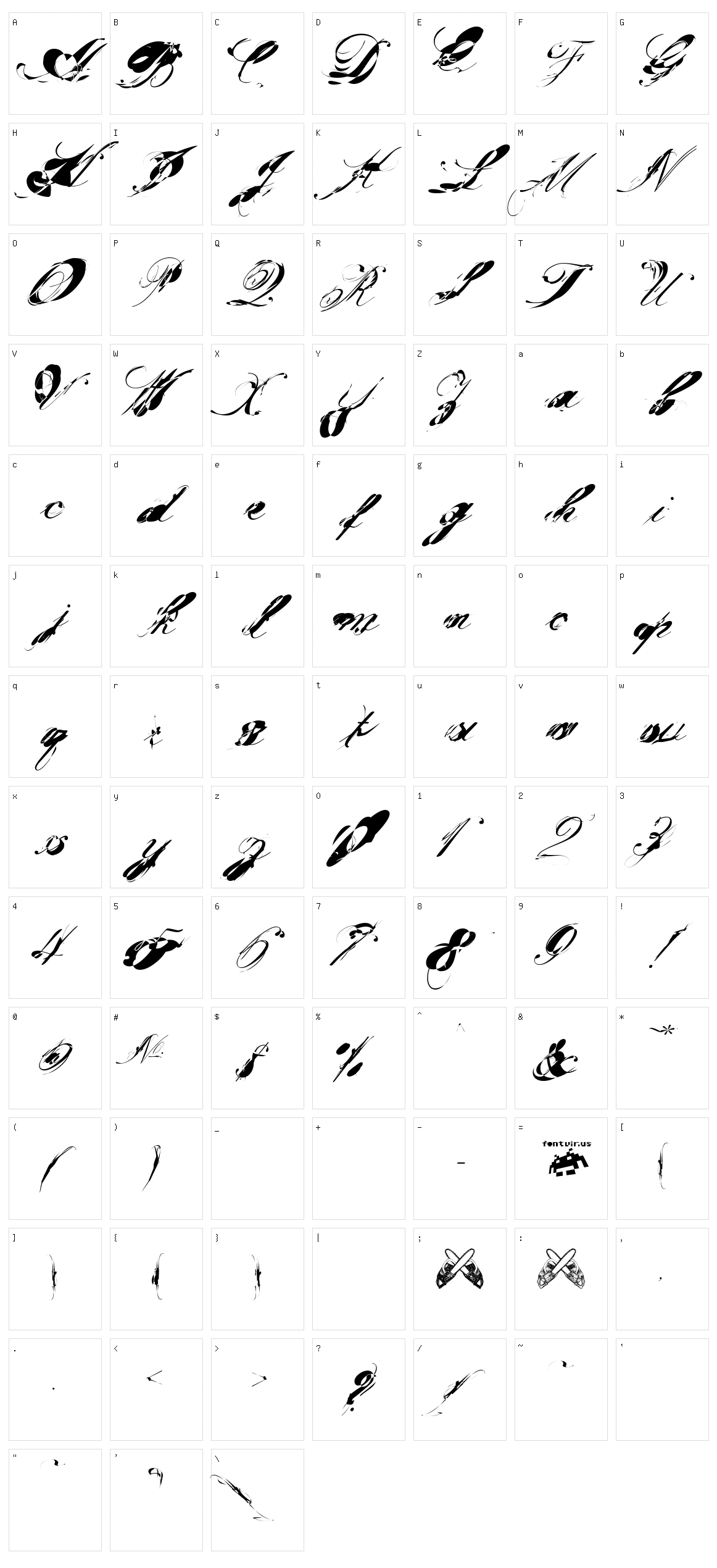 Gargle Nutz Character Set