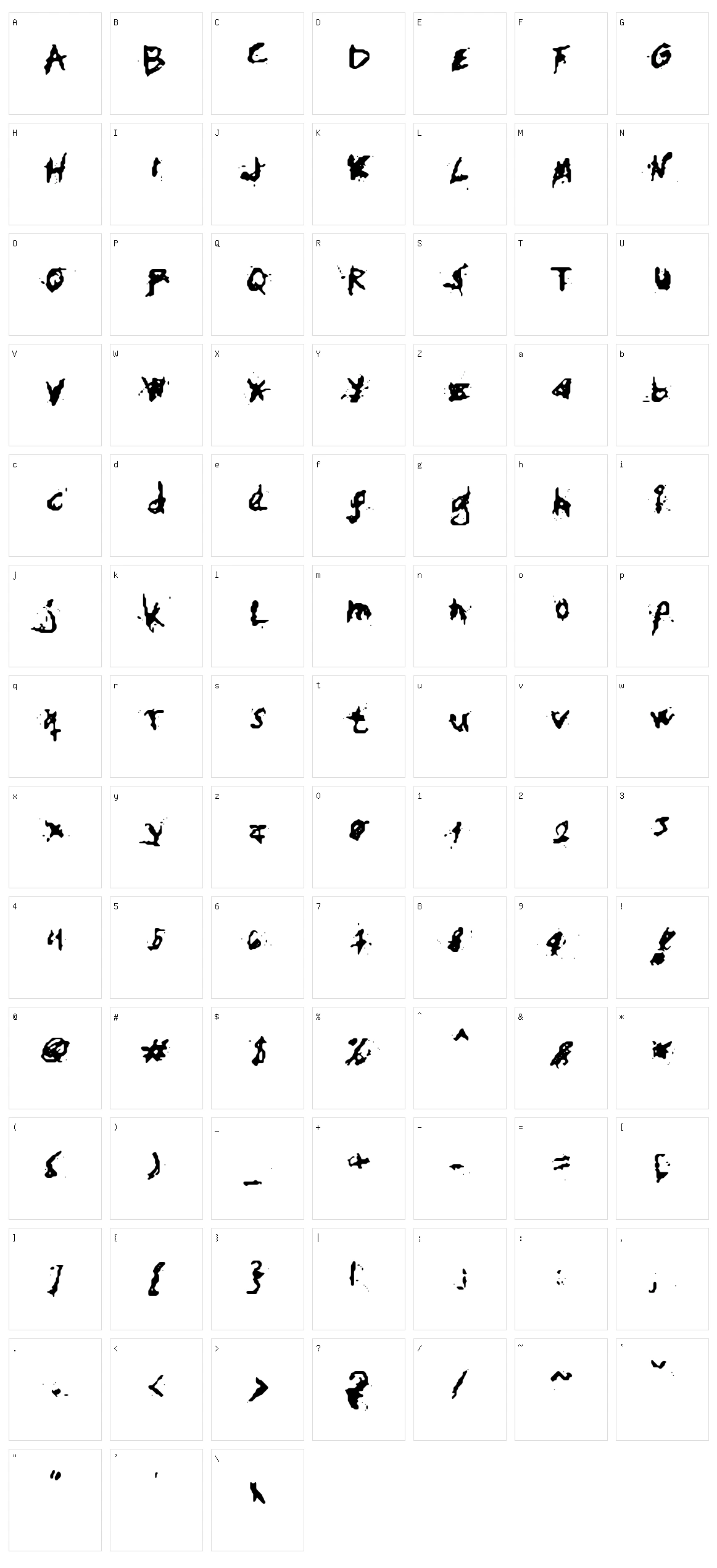 My Hand Fights Character Set