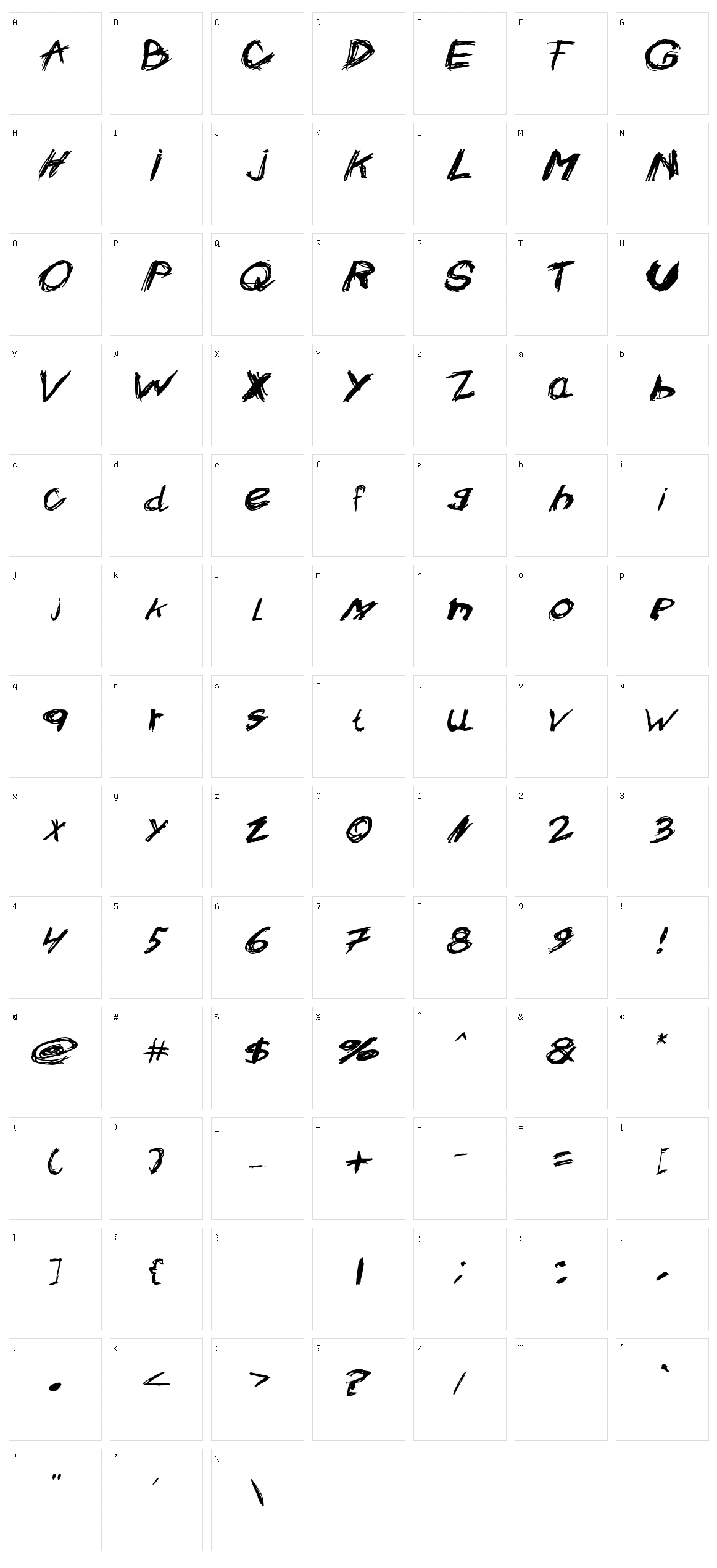 Crazysk8 Character Set