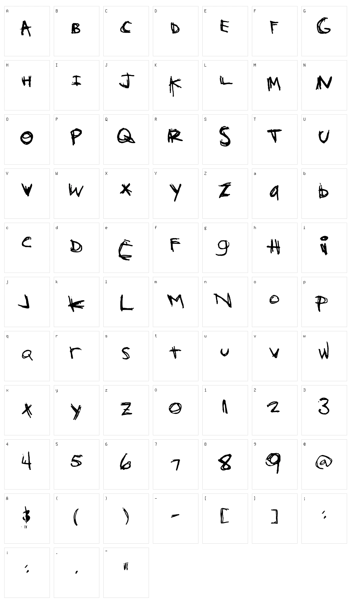 Orange Book Character Set
