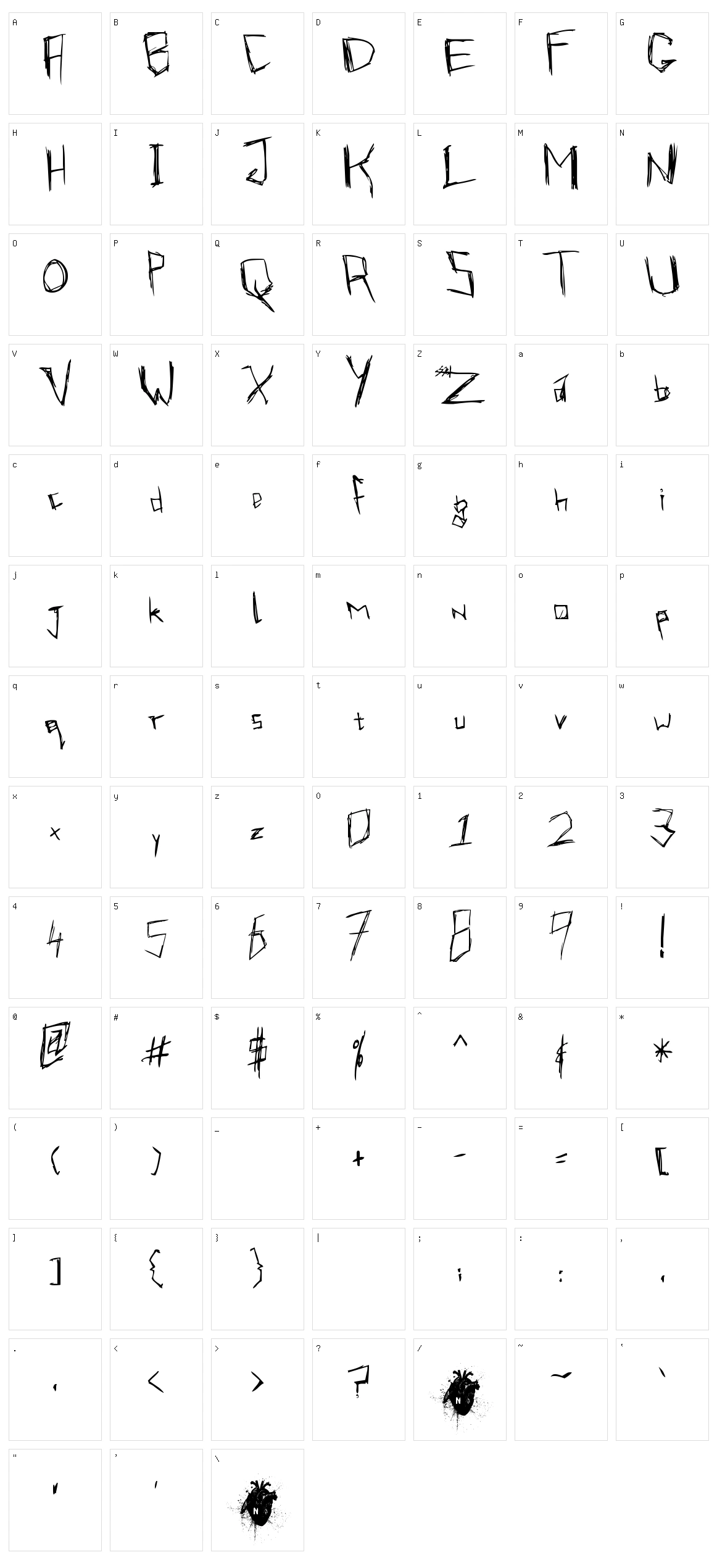 Virmeen T'kirrrl Character Set