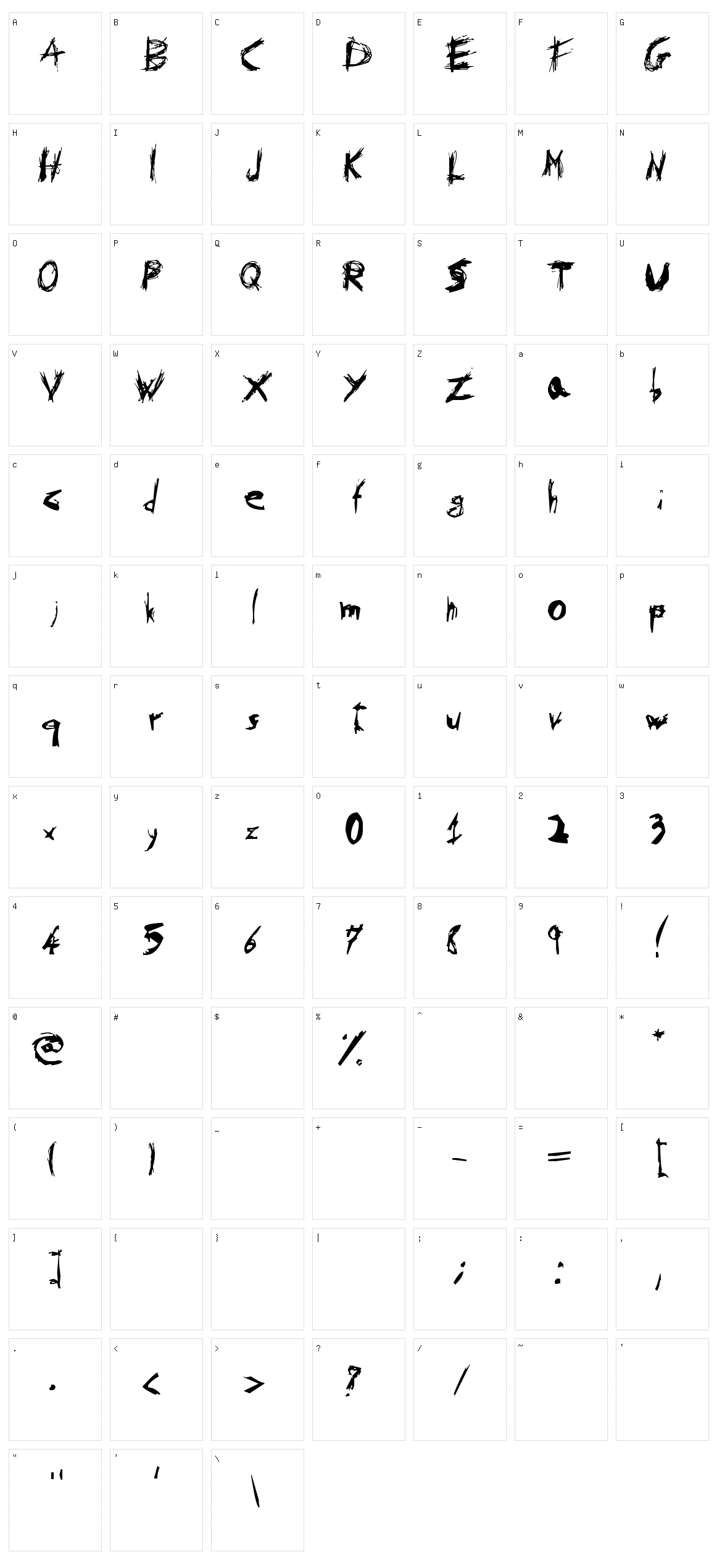 Psychotika Character Set