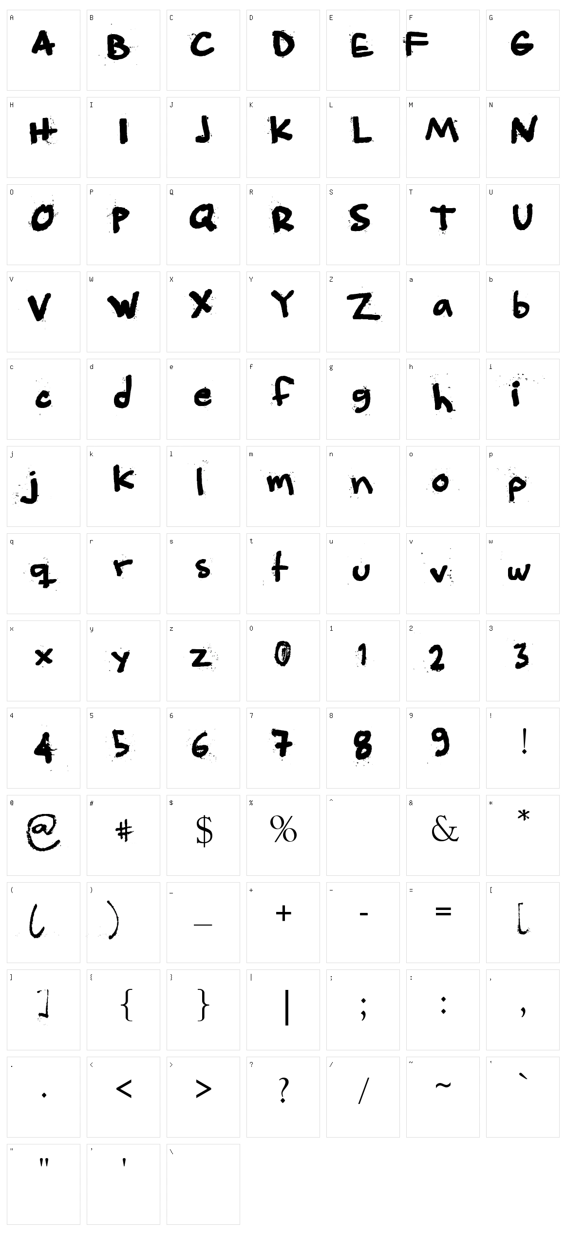 Angeleobardo Character Set