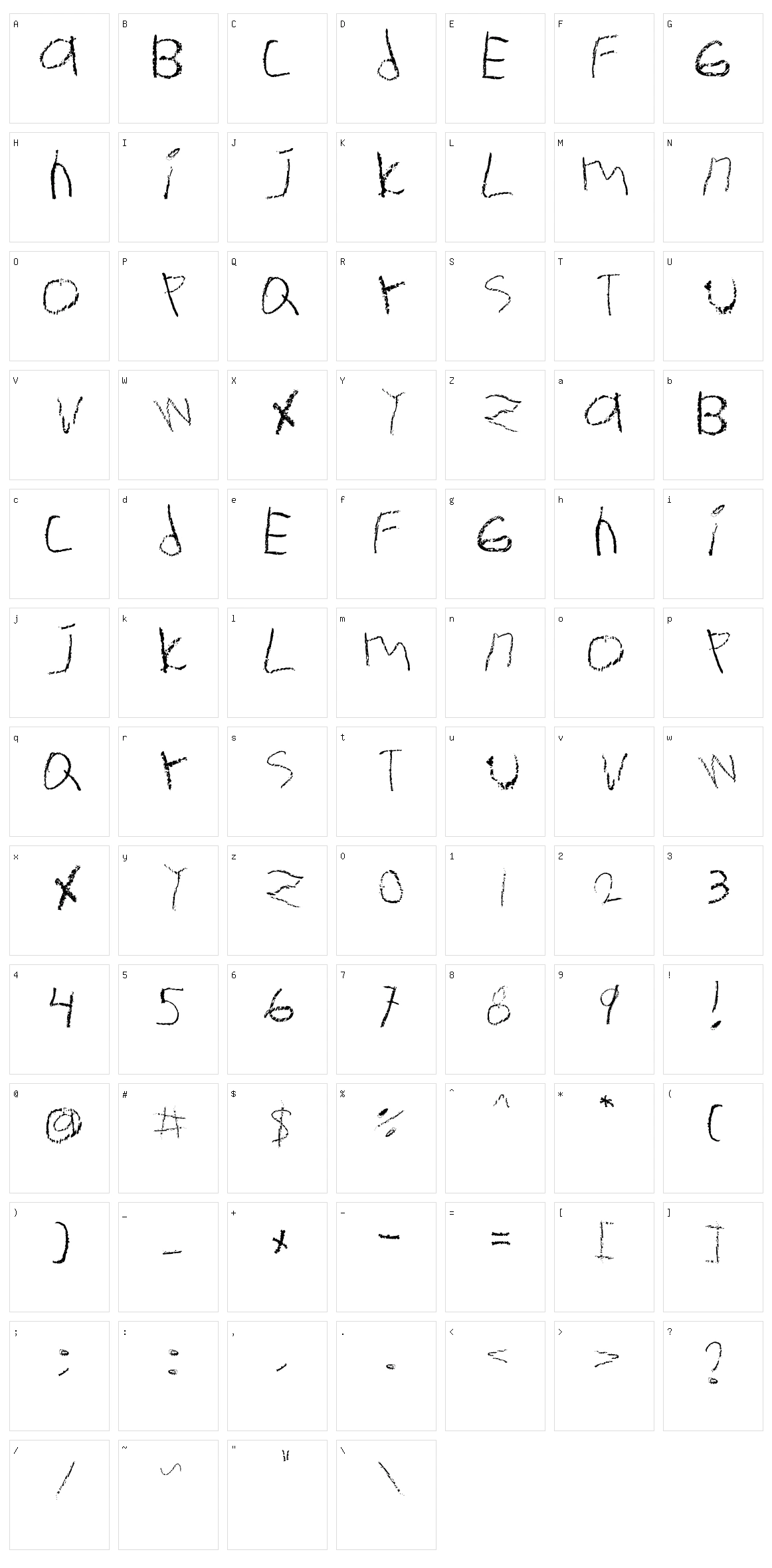 Ermanita Character Set