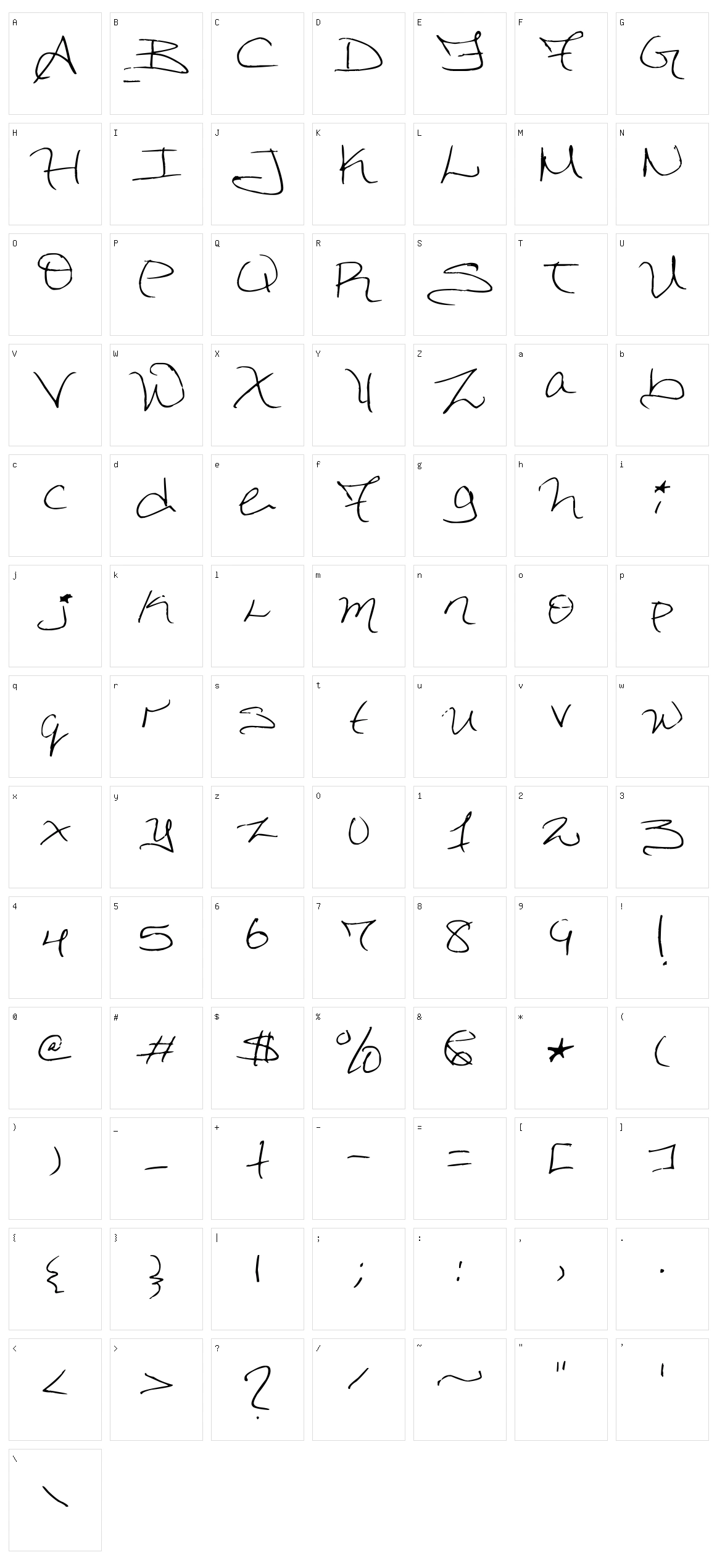 Dorkified Distortion Character Set