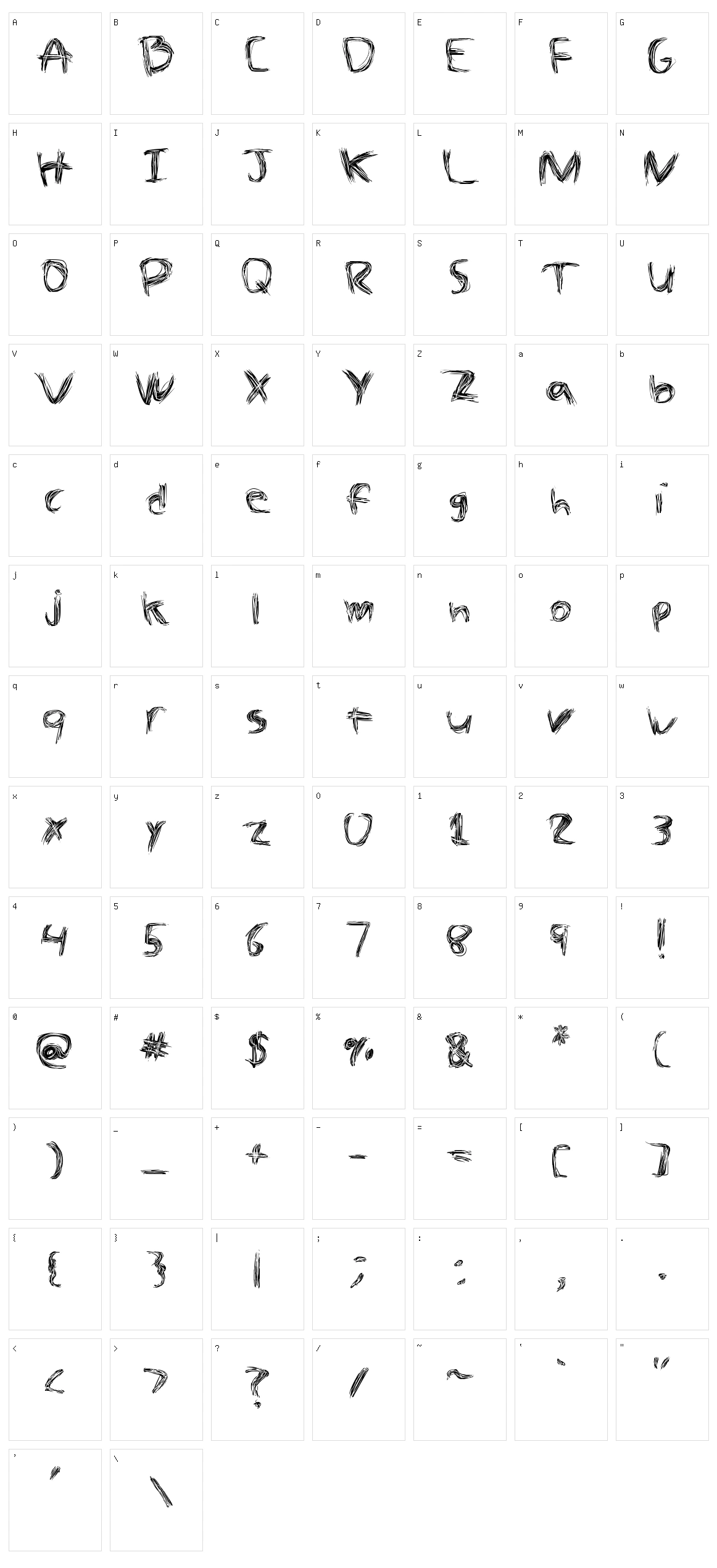 The Spaz Character Set