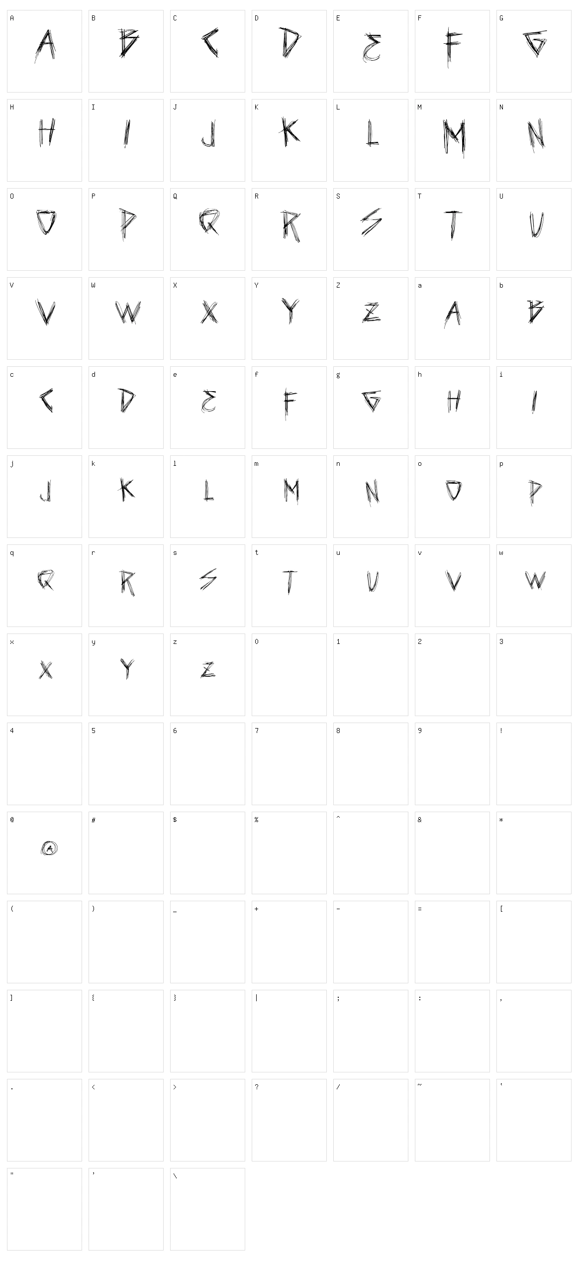 Vtks Seven Character Set