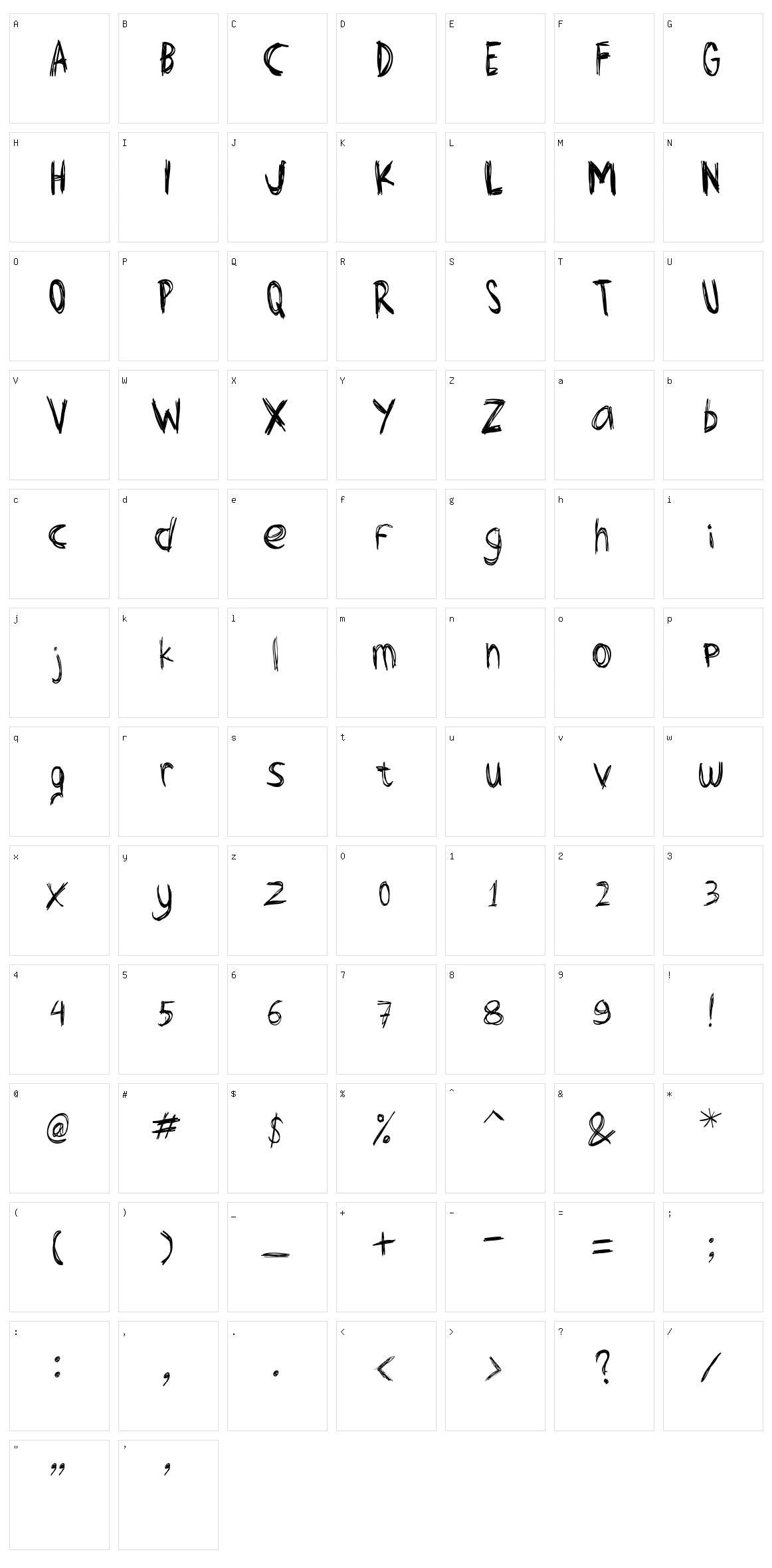 Lazyday Character Set