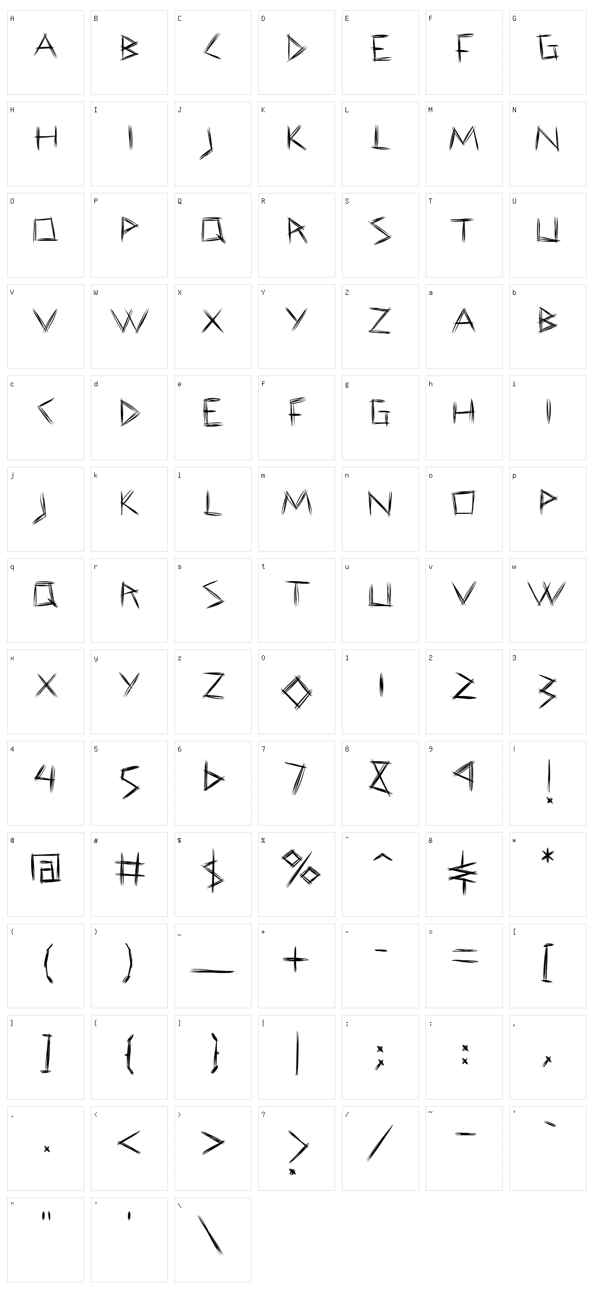 Coraje Leve Character Set