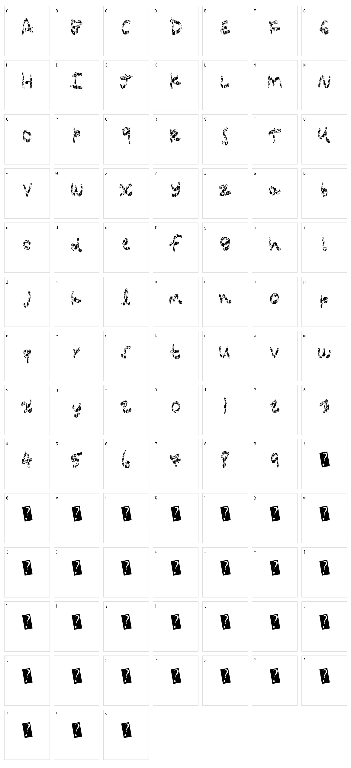 Pressure Wash Character Set