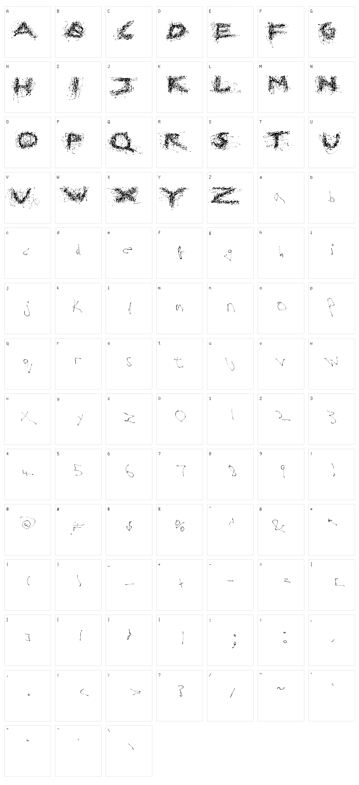Broken Everywhere Character Set