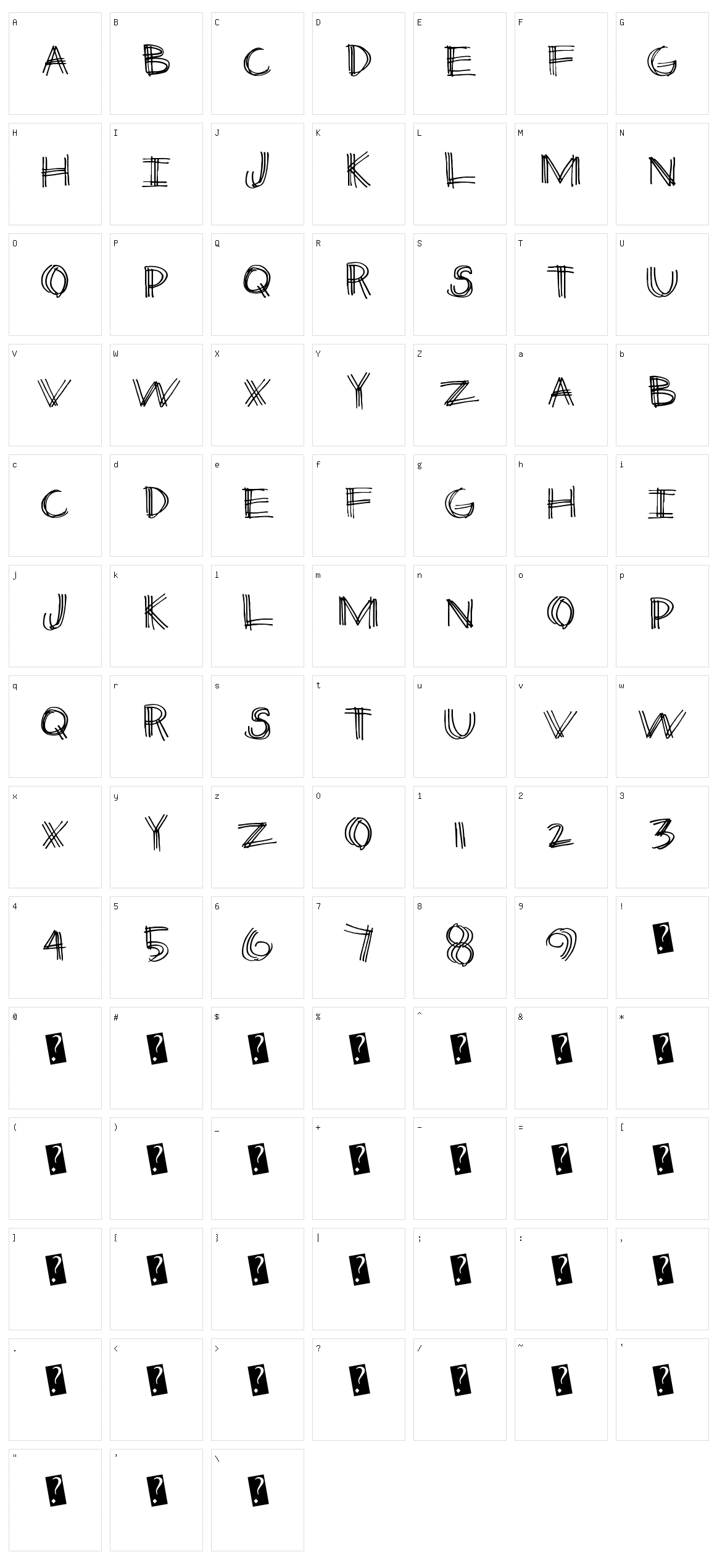 Third Leg Character Set