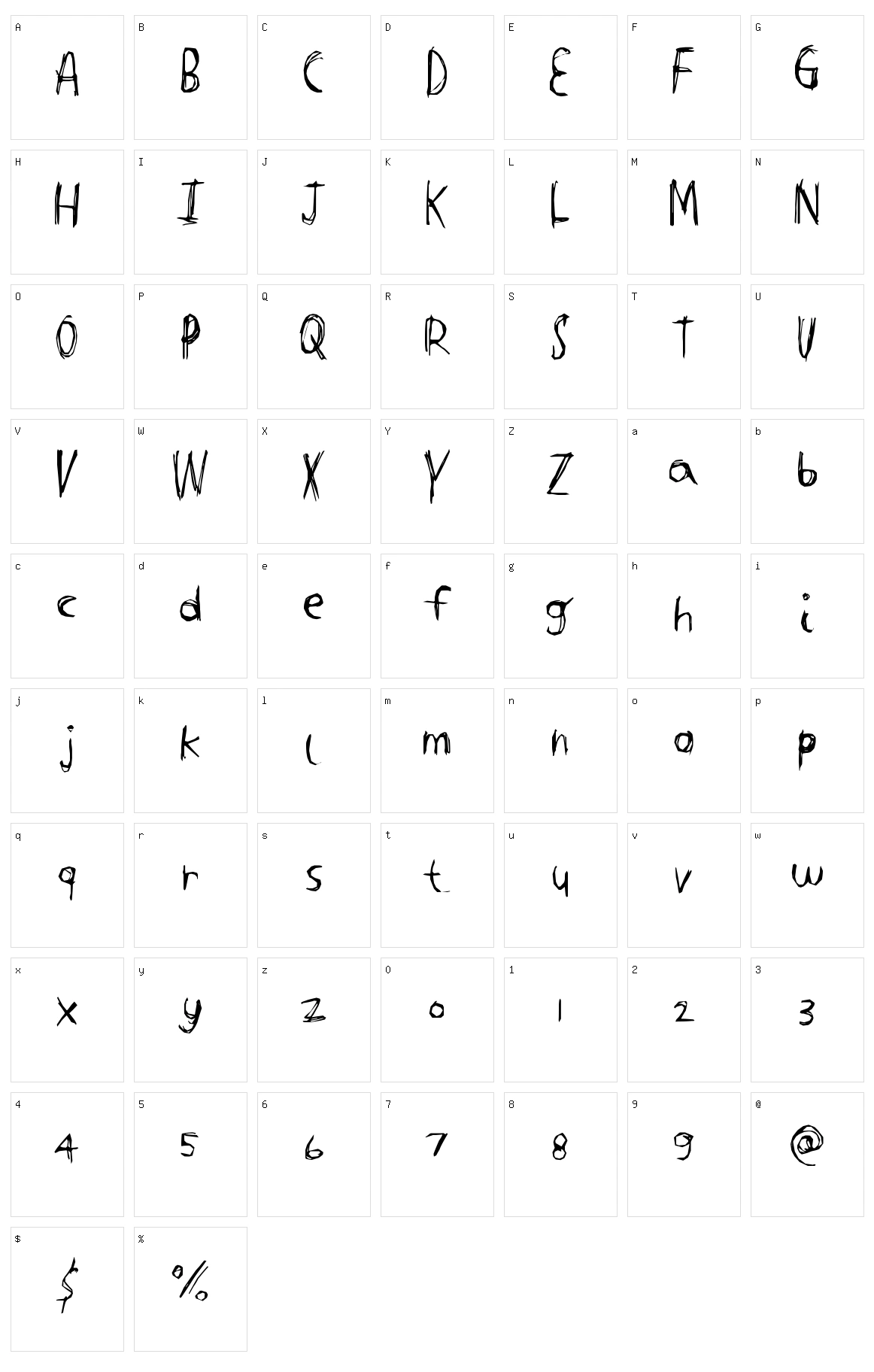 Tight Carve Character Set