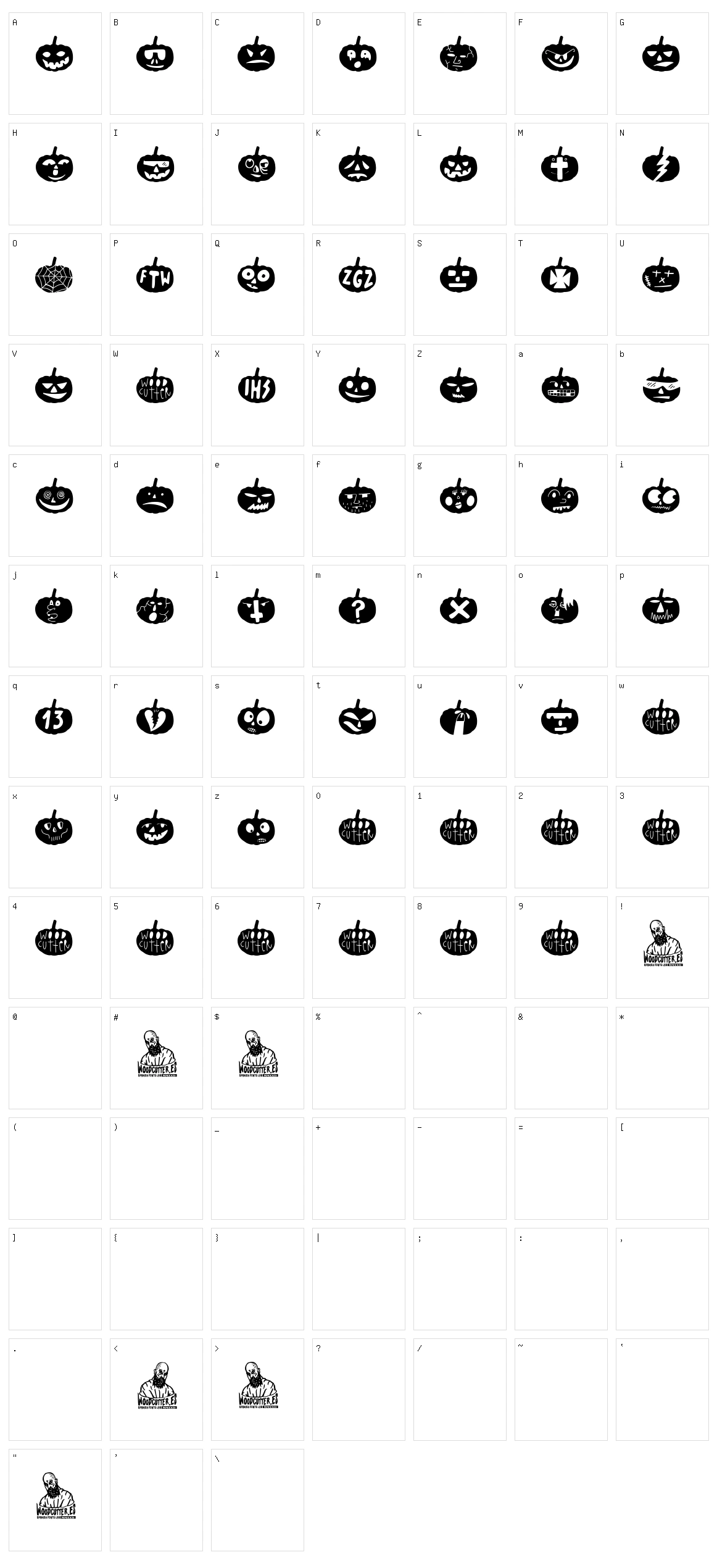 Woodcutter Pumpkins Character Set