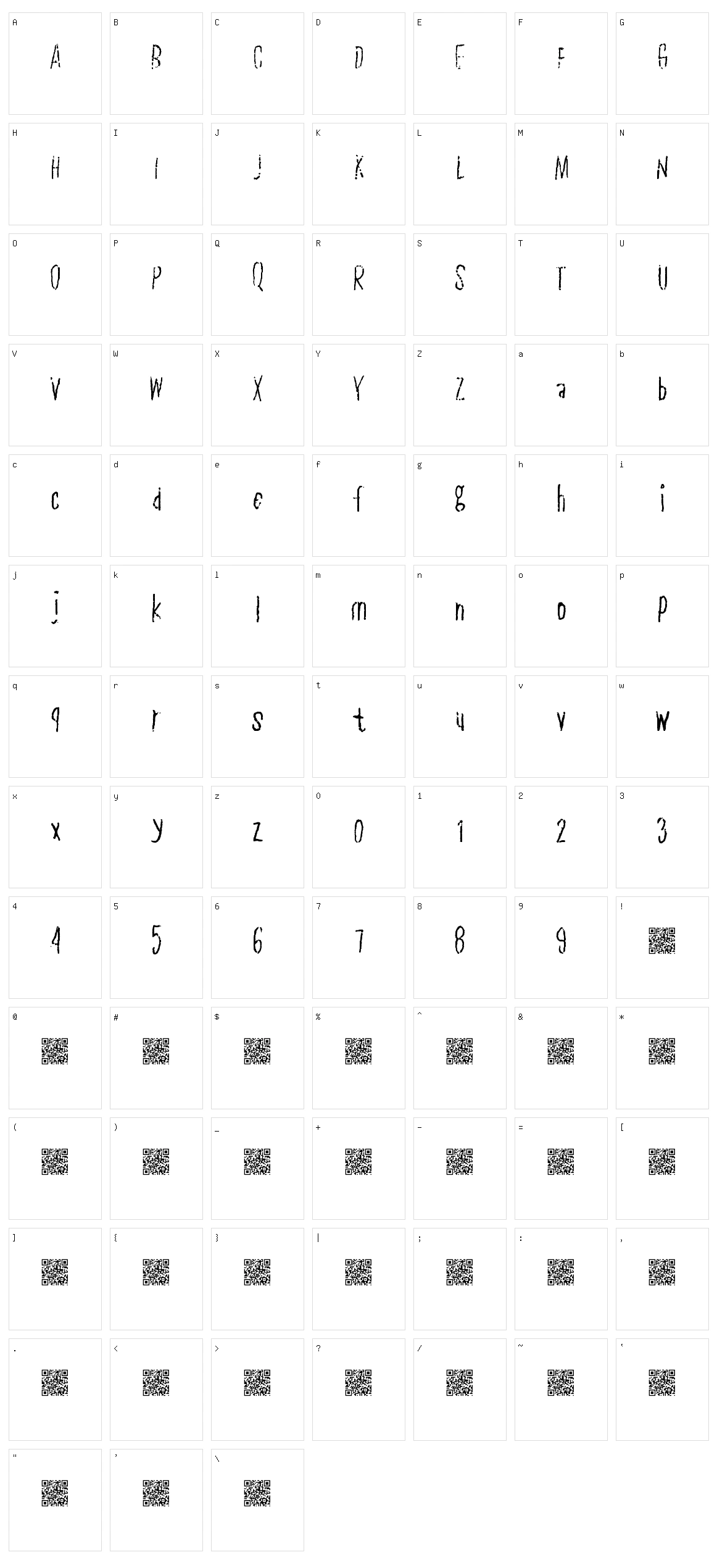 Plain Slice Character Set