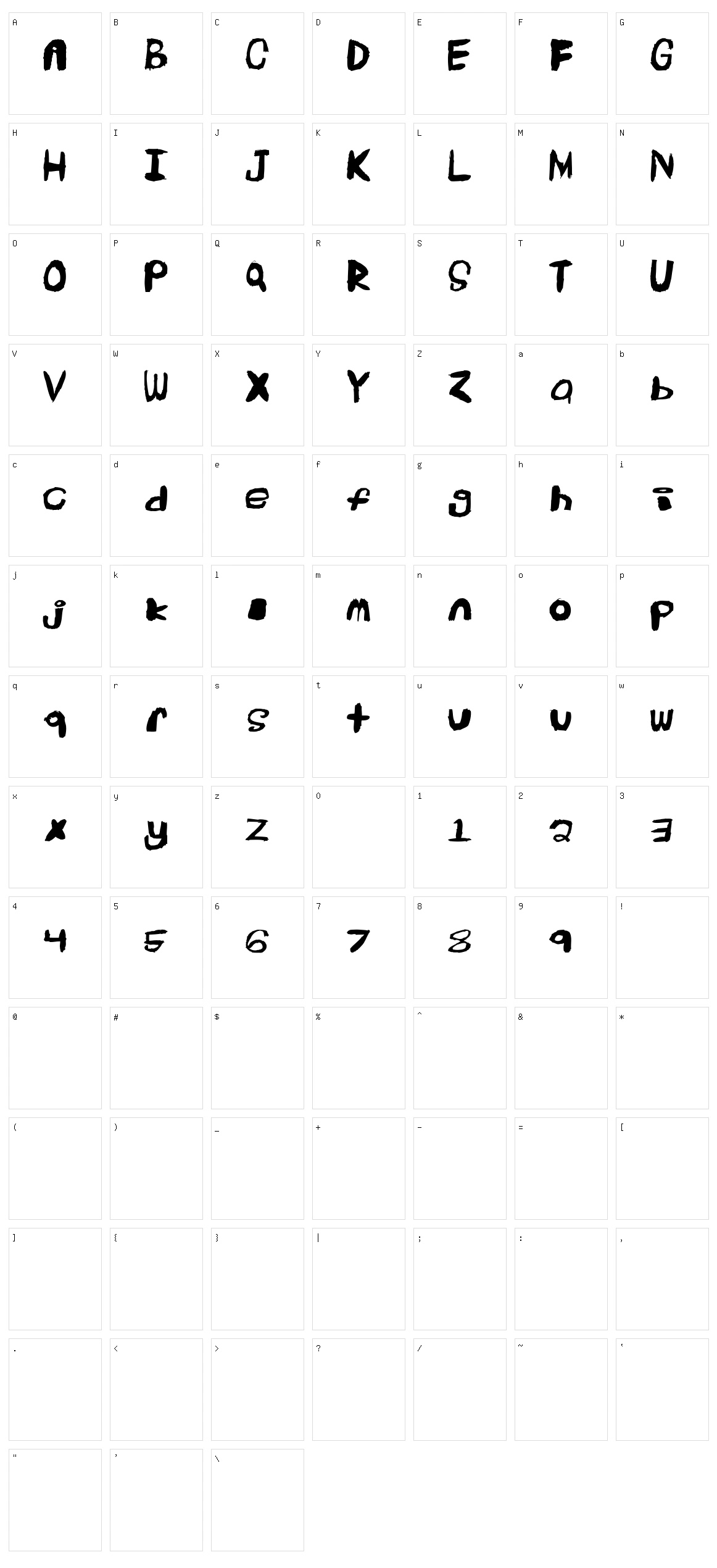 Extinct Character Set