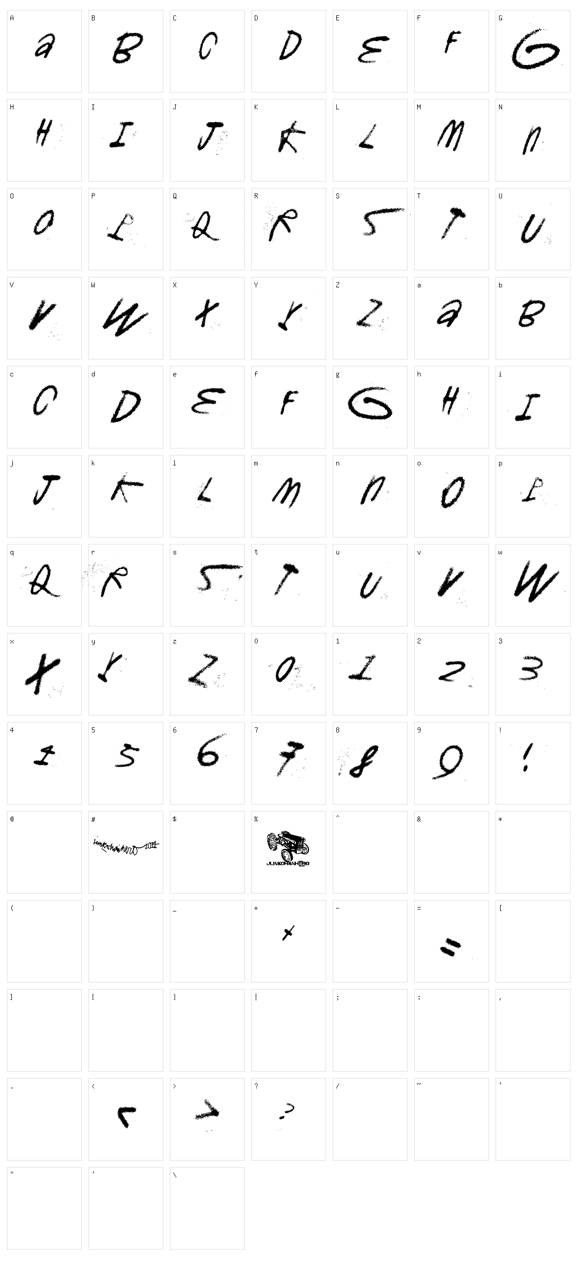 Gromagroo Character Set