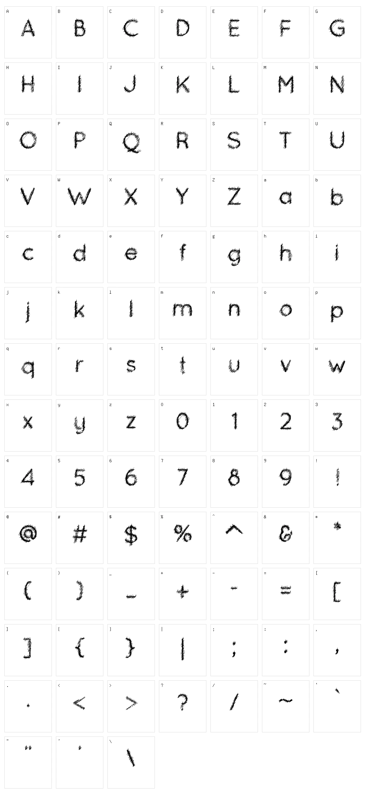Ozarks Character Set