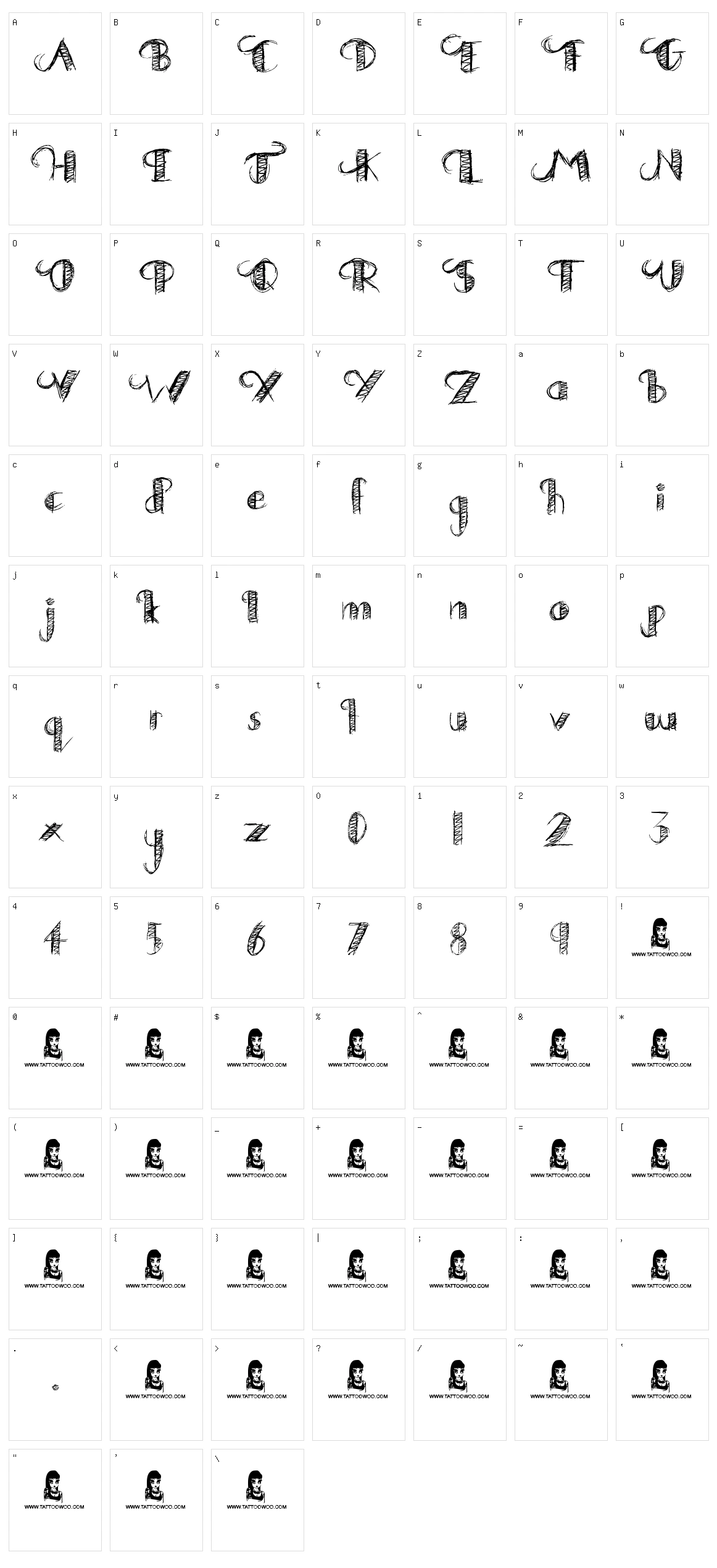 Drawing Practice Character Set