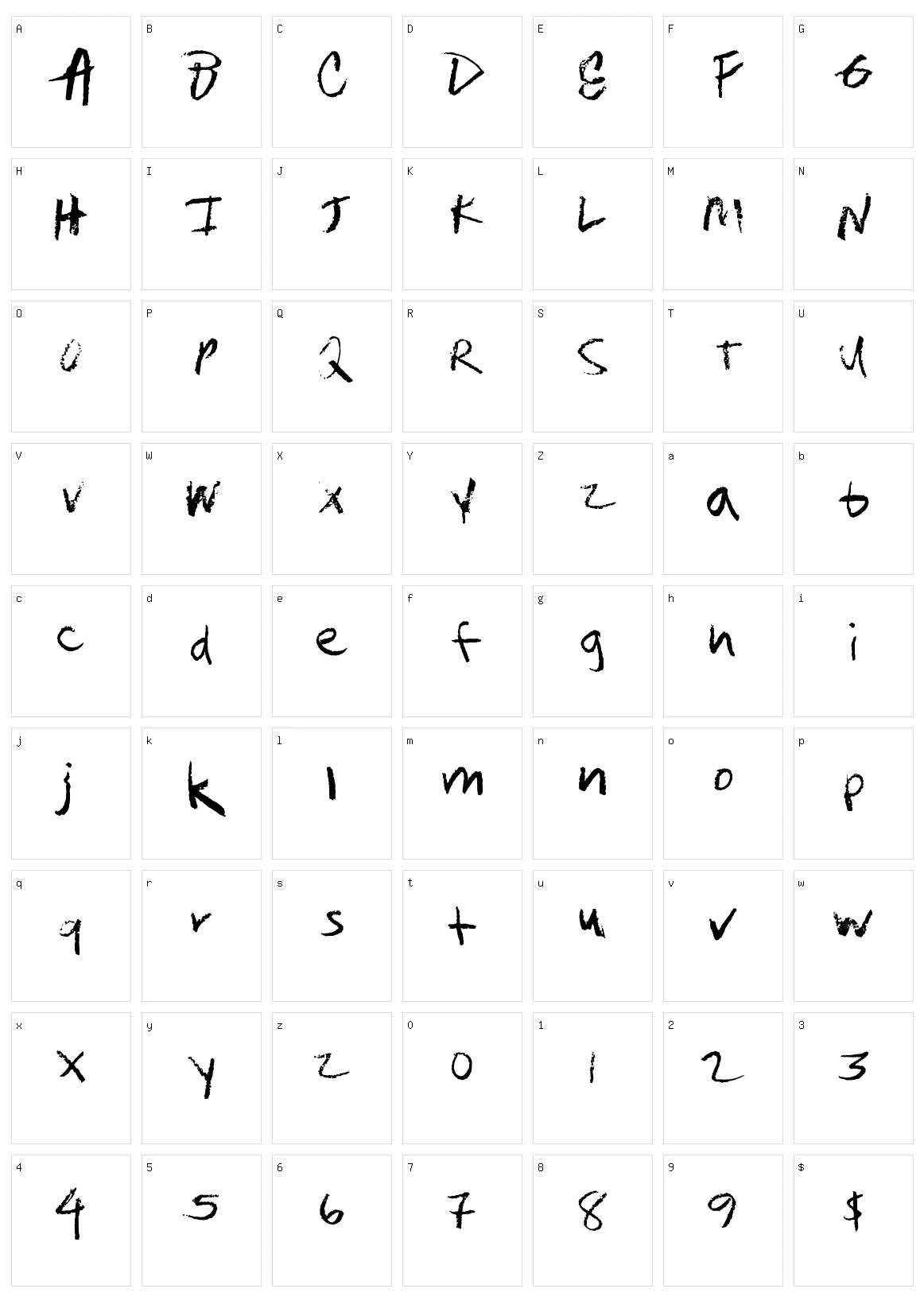 Quit Work Character Set
