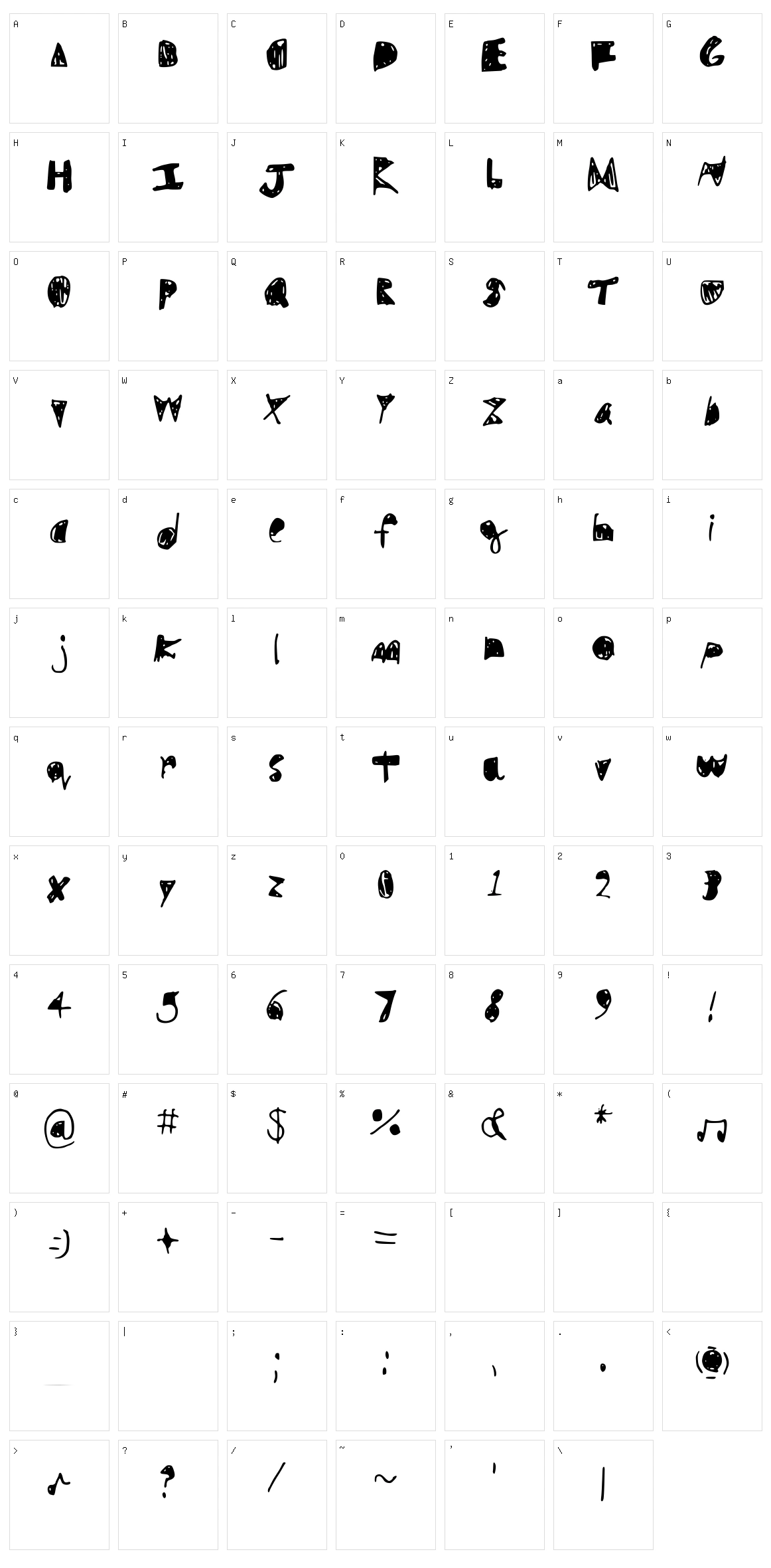 Filler Character Set